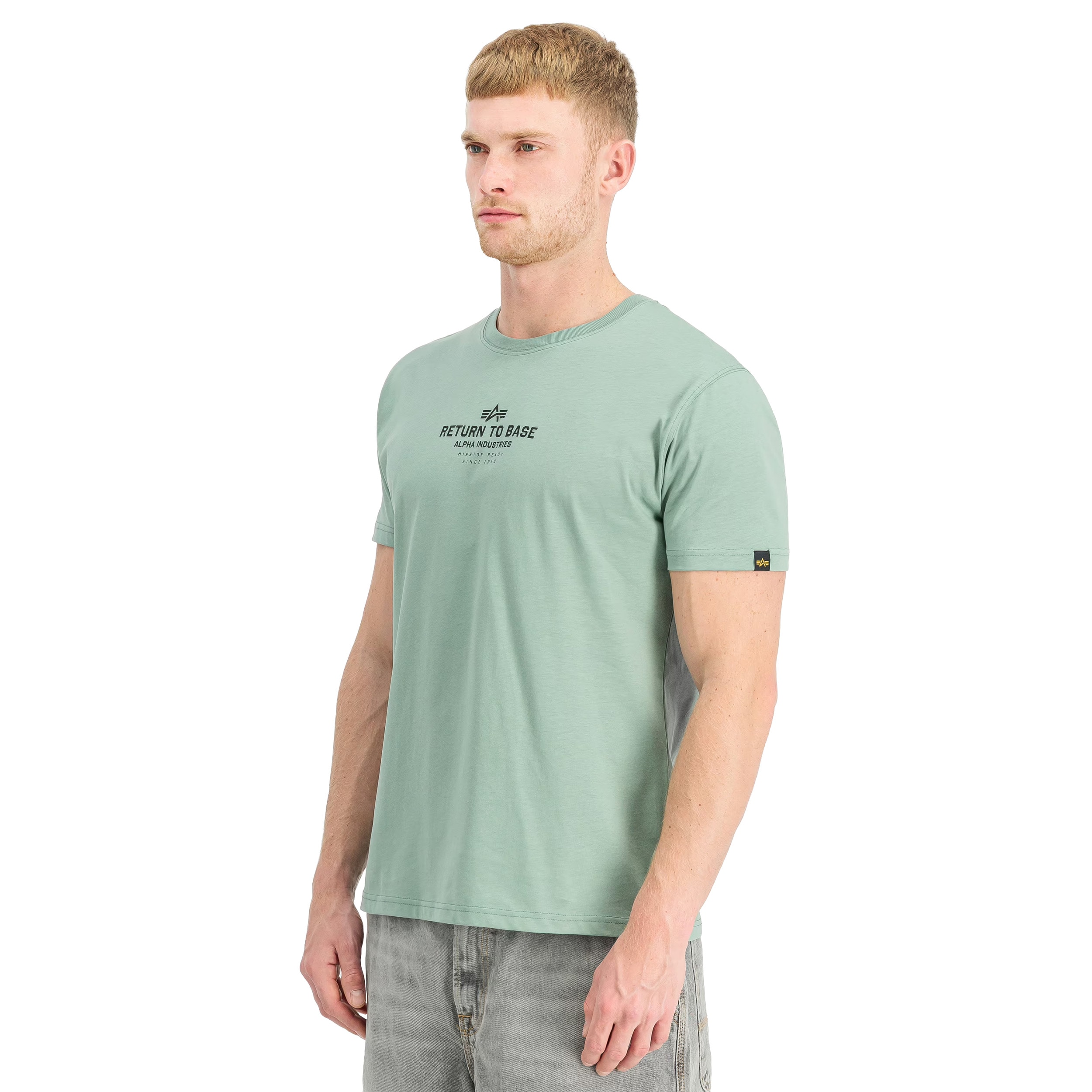 Tričko T-shirt Alpha Industries Return to Base - Frost Green