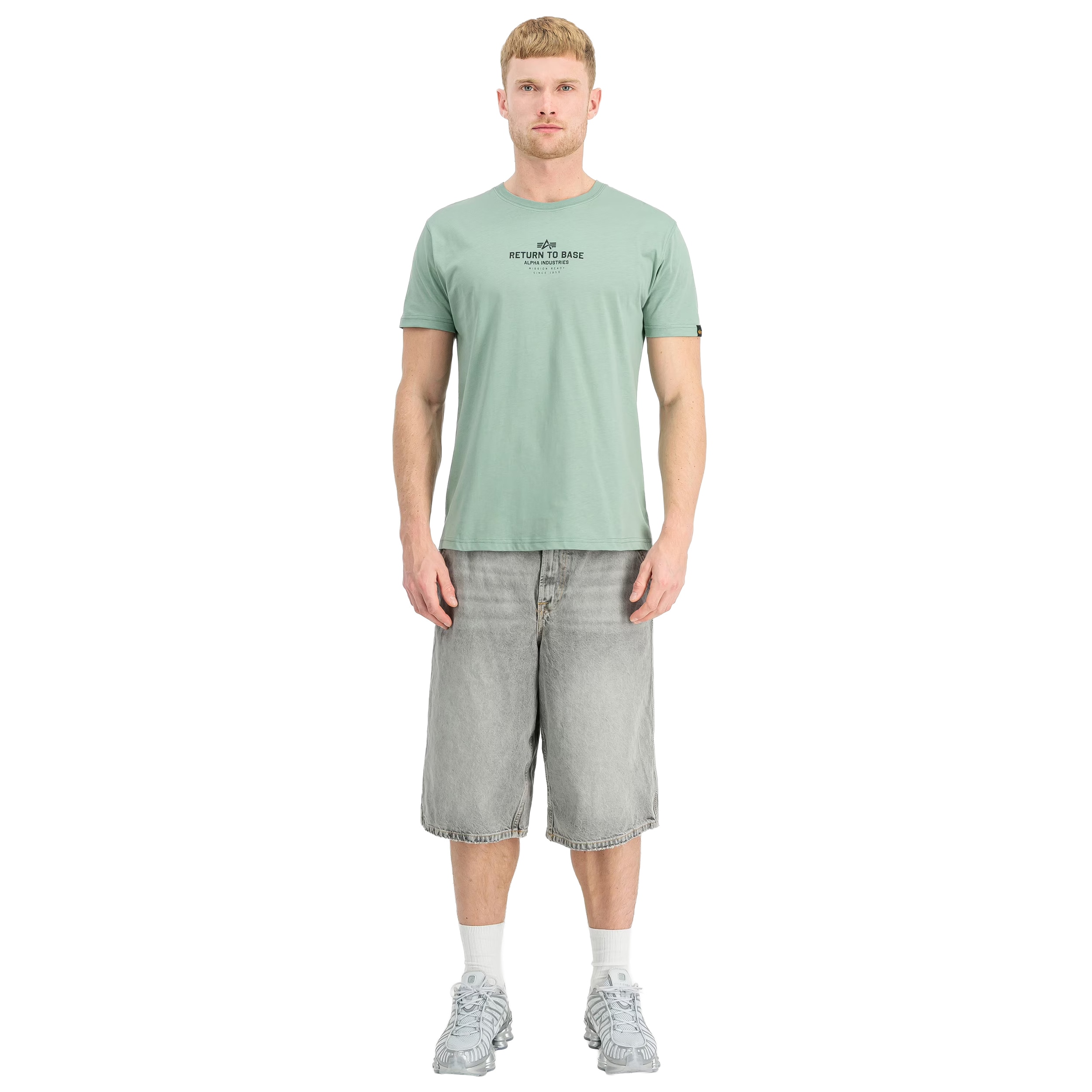 Tričko T-shirt Alpha Industries Return to Base - Frost Green