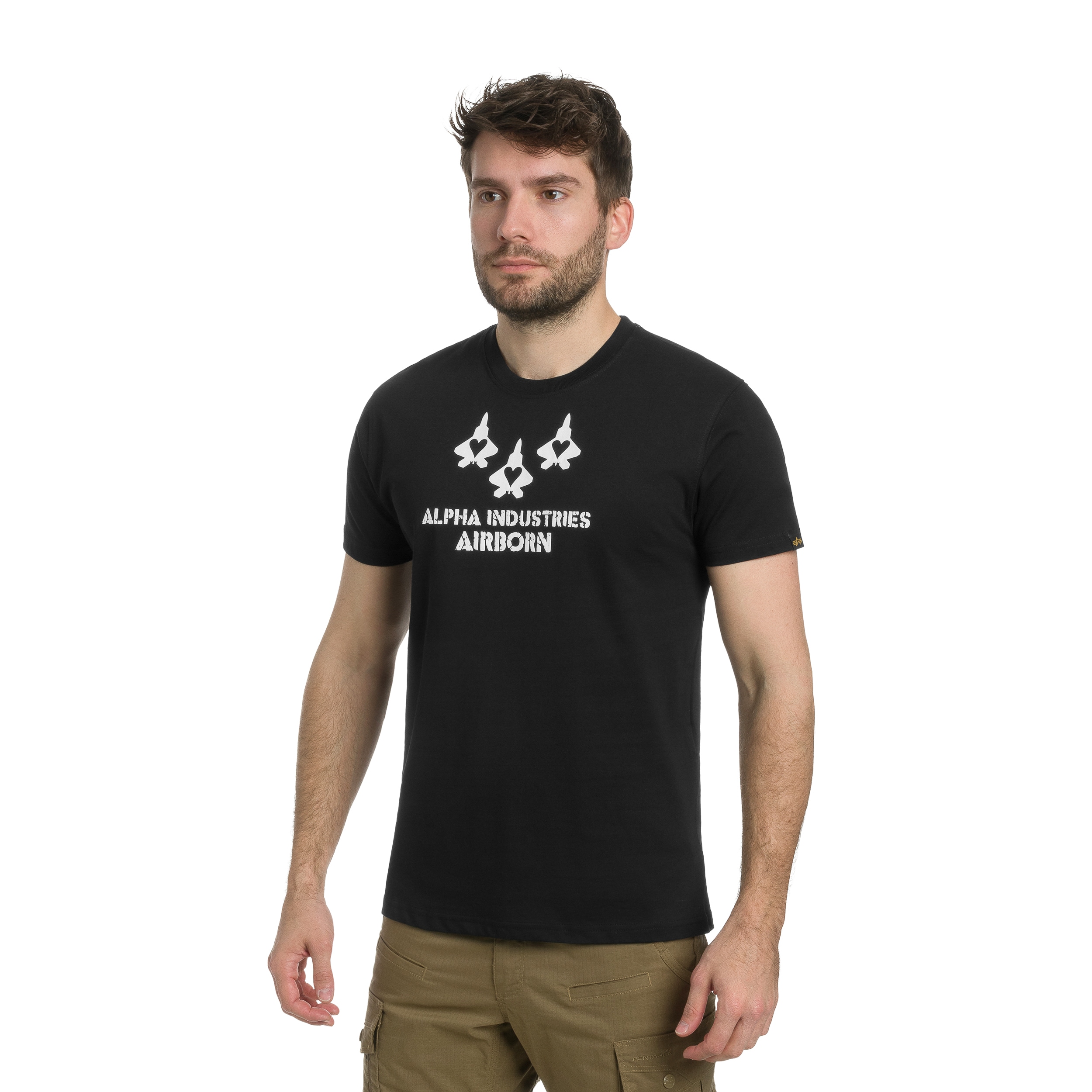 Tričko T-Shirt Alpha Industries Airborn - Black