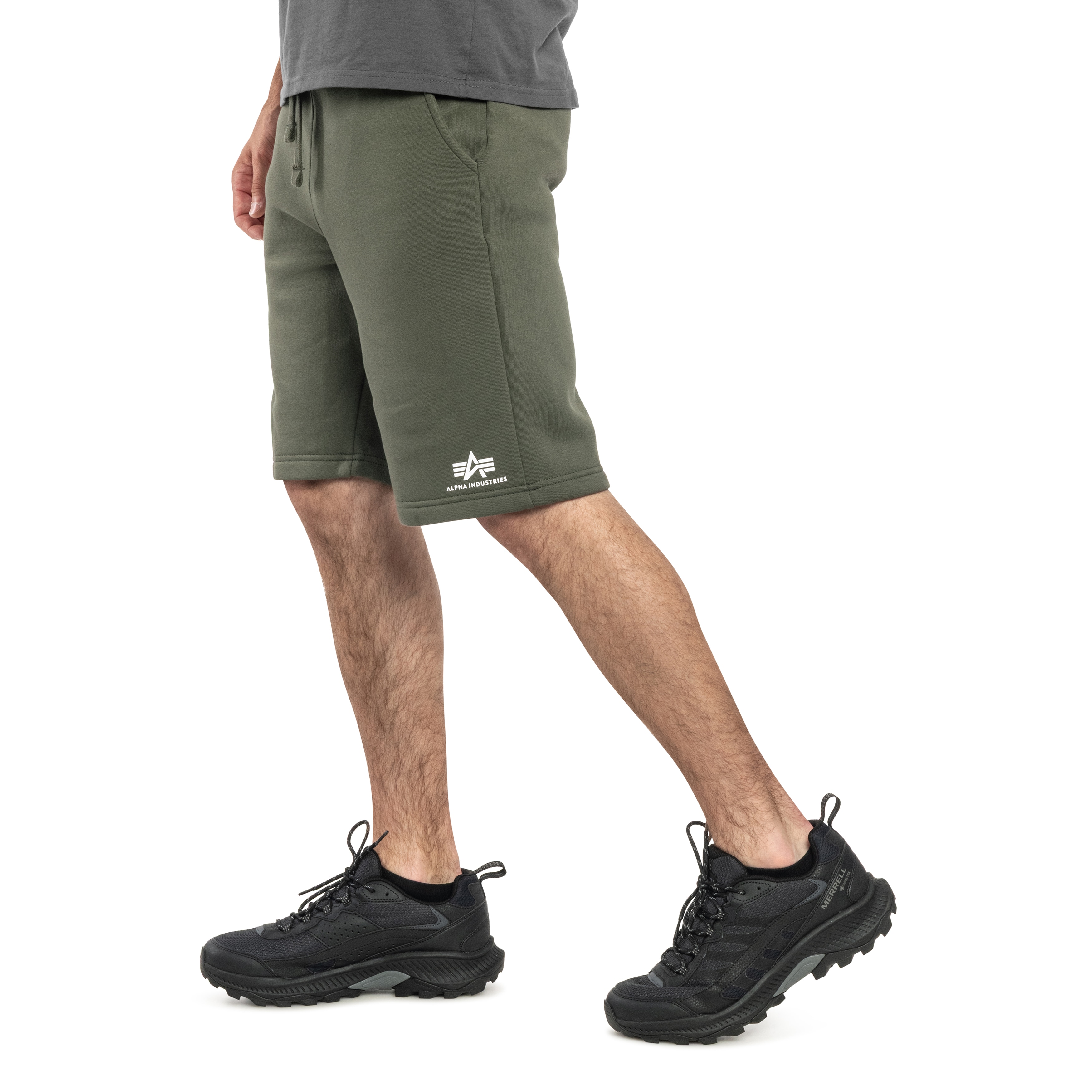 Kraťasy Alpha Industries Basic Small Logo II Short - Dark Olive