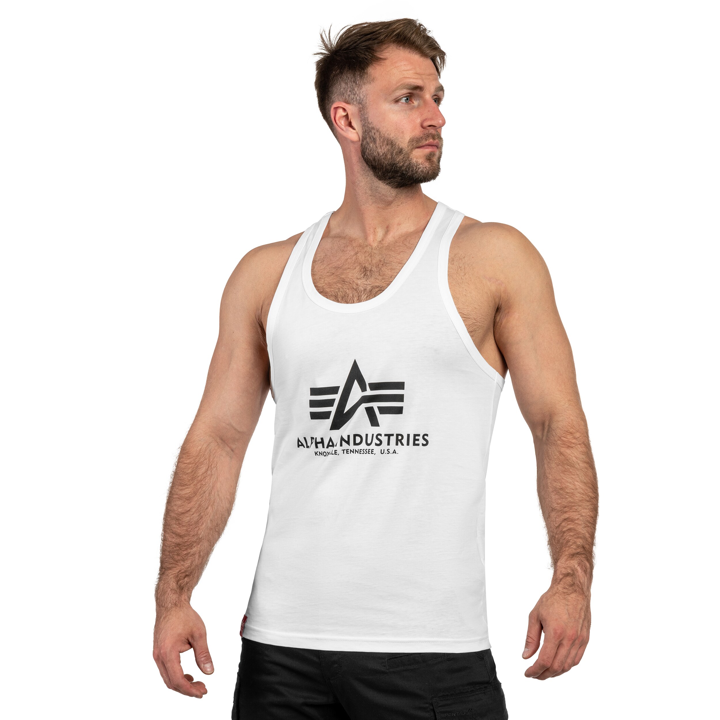 Tričko Tank Top Alpha Industries Basic BB Big Logo - White
