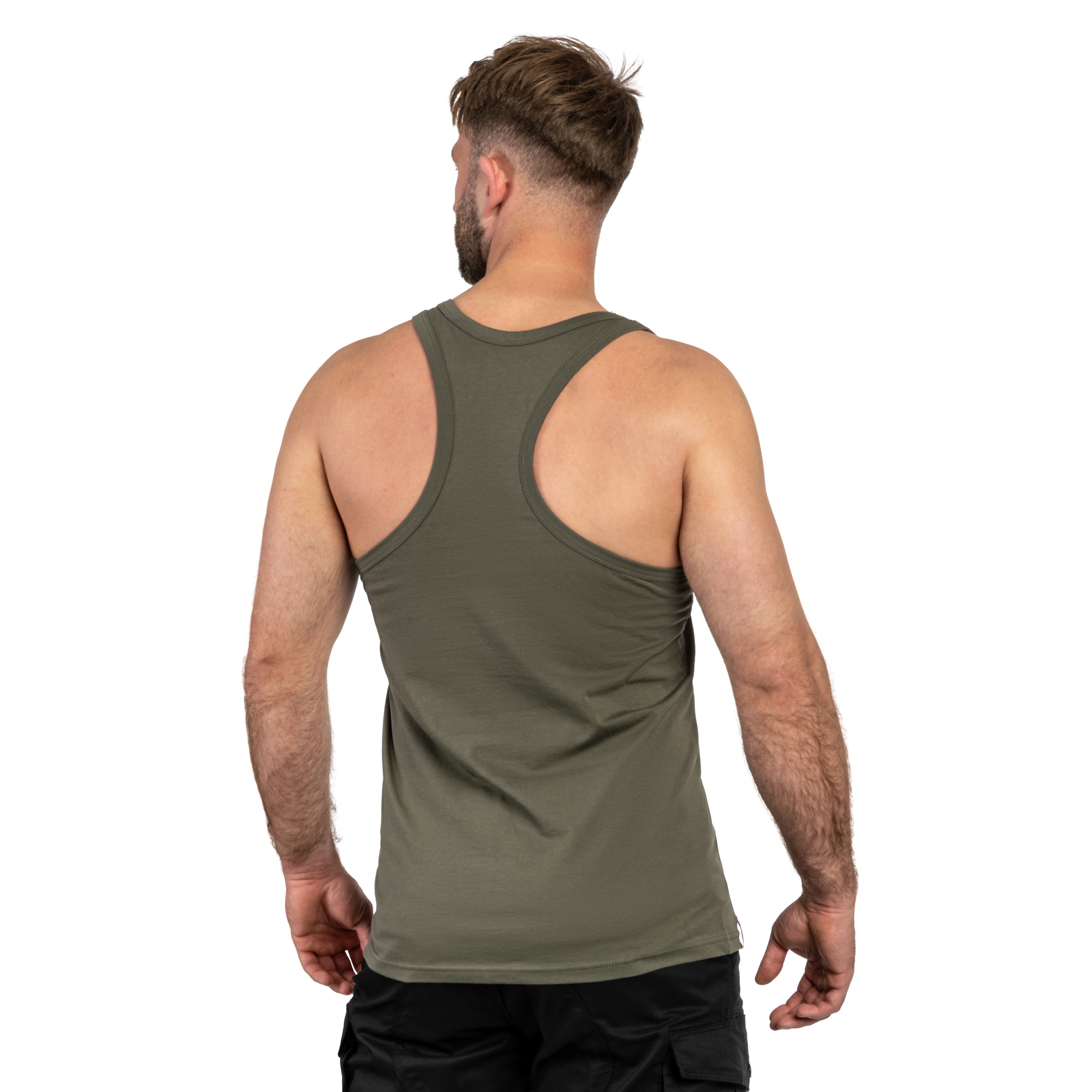 Tričko Tank Top Alpha Industries Basic BB Big Logo - Dark Olive