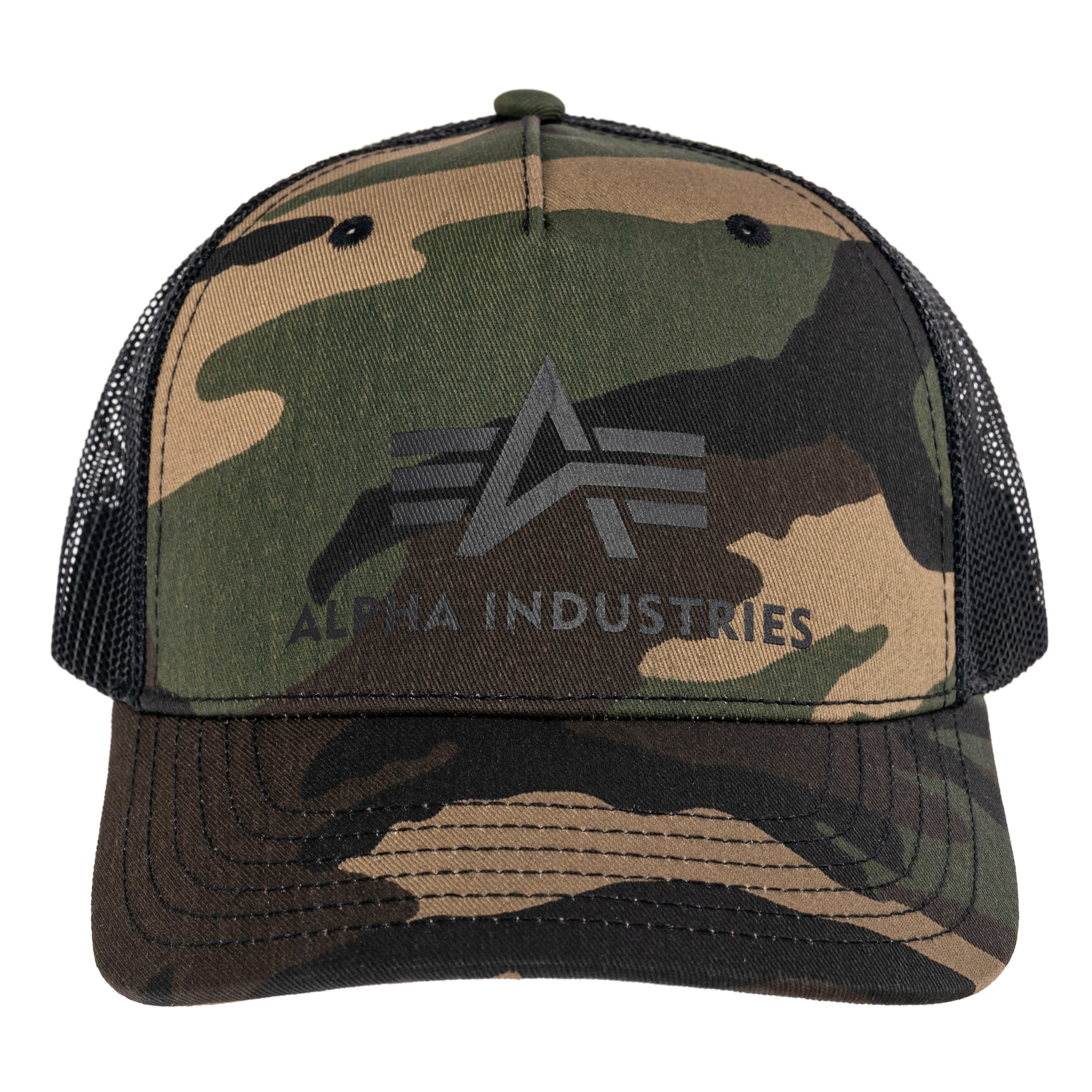 Kšiltovka Alpha Industries Basic Trucker Cap – Woodland Camo 65