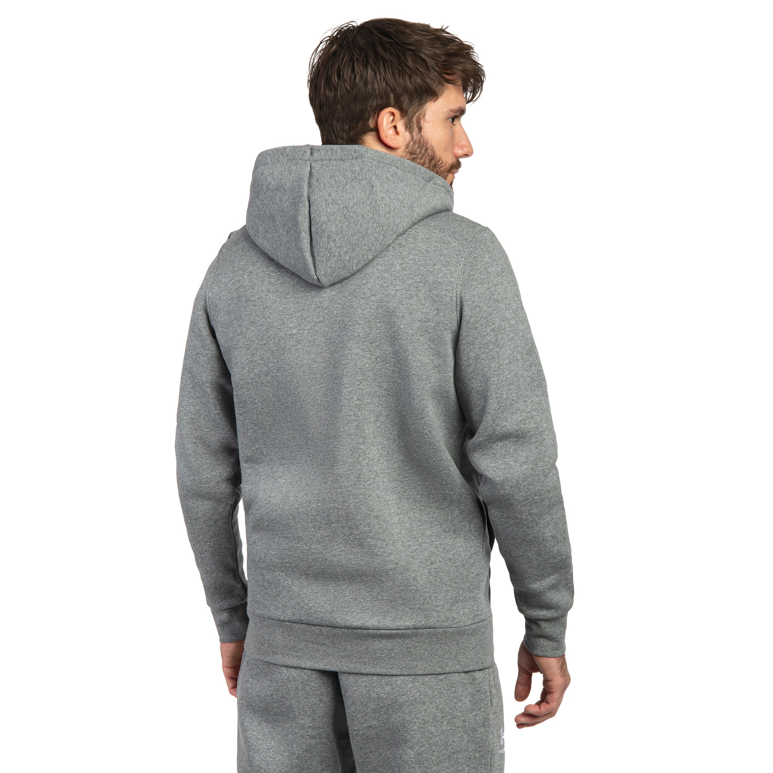 Mikina Under Armour Icon Fleece Hoodie - Pitch Gray Medium Heather/White