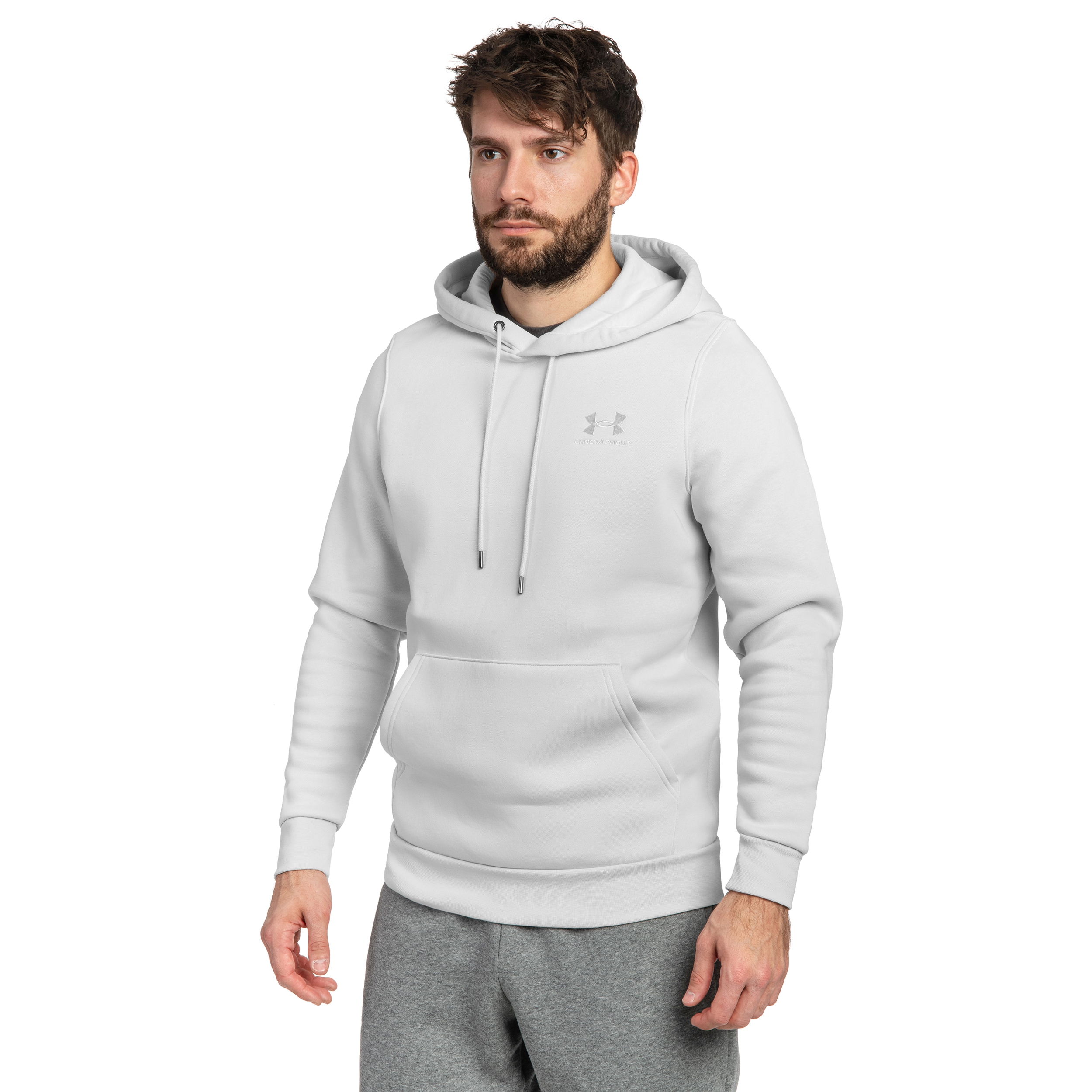 Mikina Under Armour Icon Fleece Hoodie - White