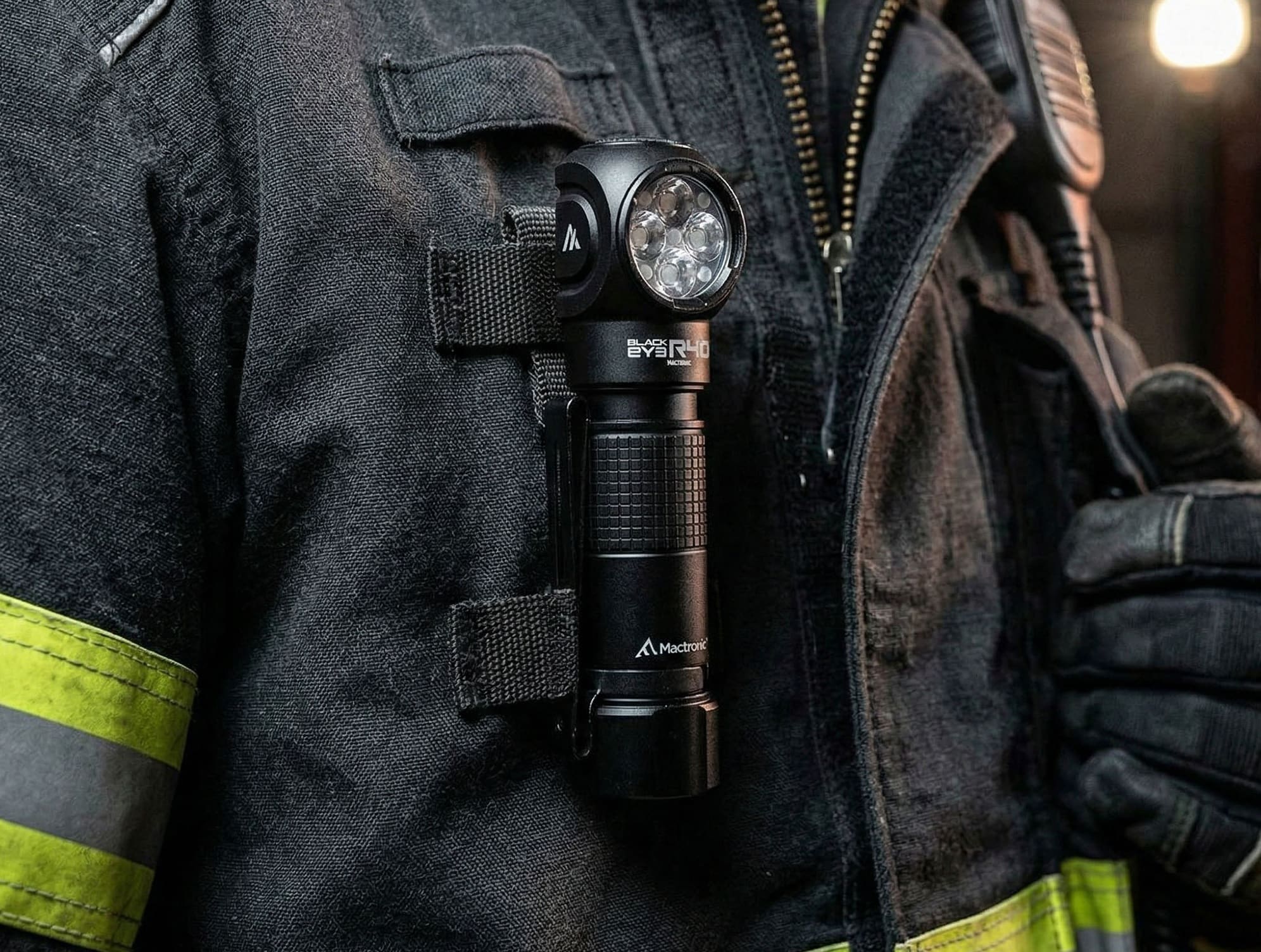 Čelovka a úhlová svítilna Mactronic Black Eye R40 - 4000 lumenů