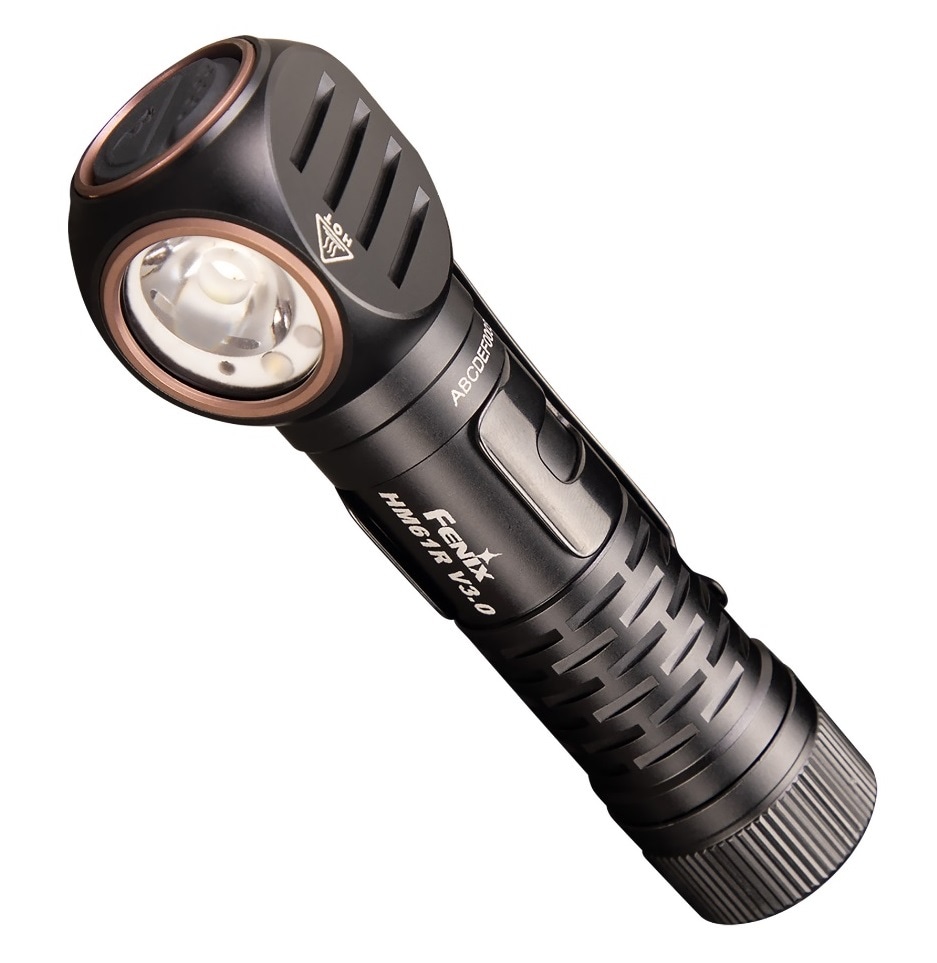 Čelová a úhlová svítilna Fenix HM61R V3.0 s čelenkou – 1800 lumenů