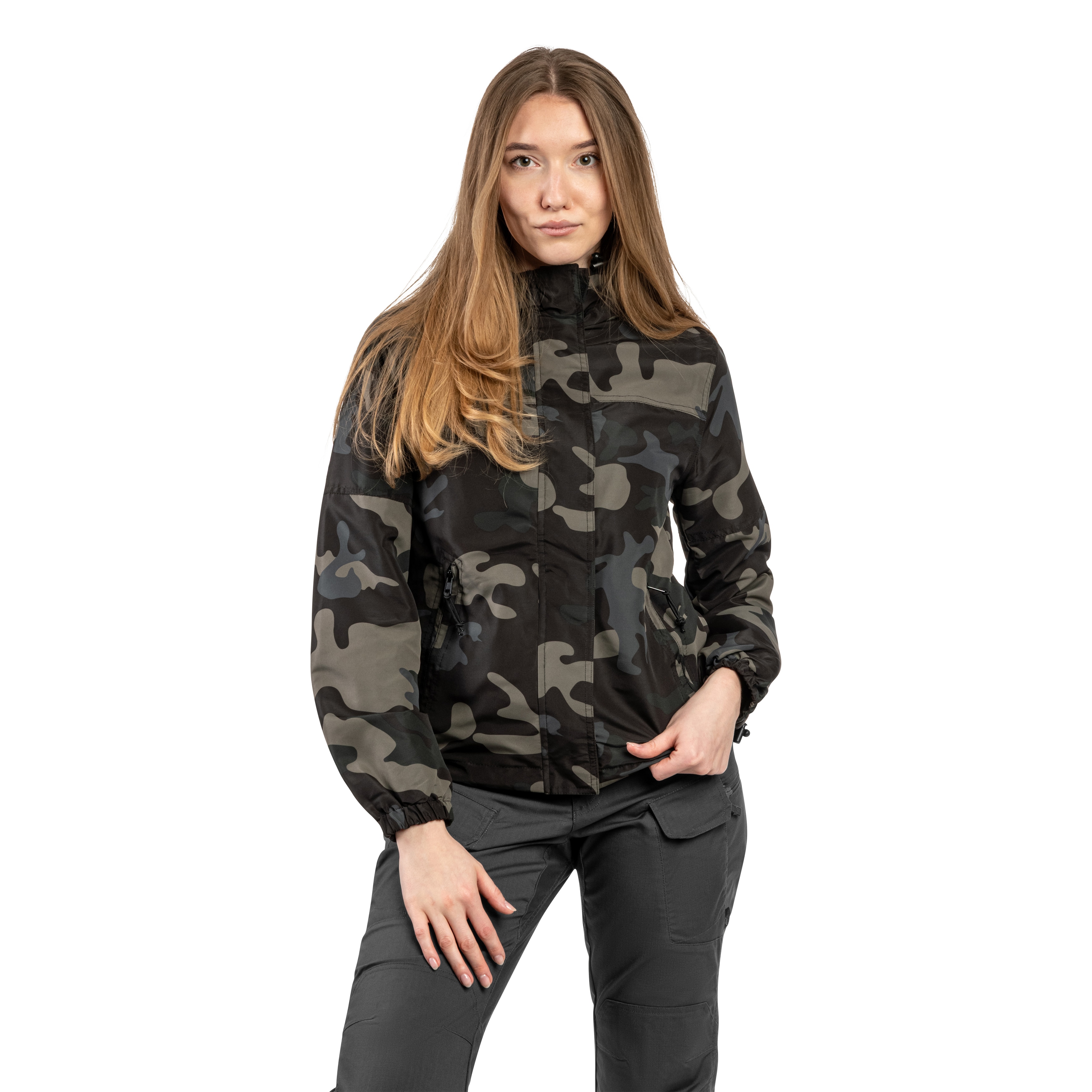 Dámská bunda Brandit Summer Windbreaker Frontzip - Dark Camo