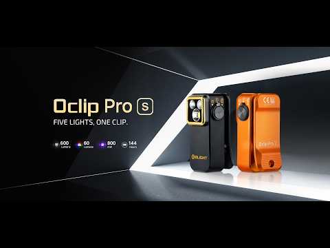 Akumulátorová svítilna Olight Oclip Pro S Orange - 600 lumenů