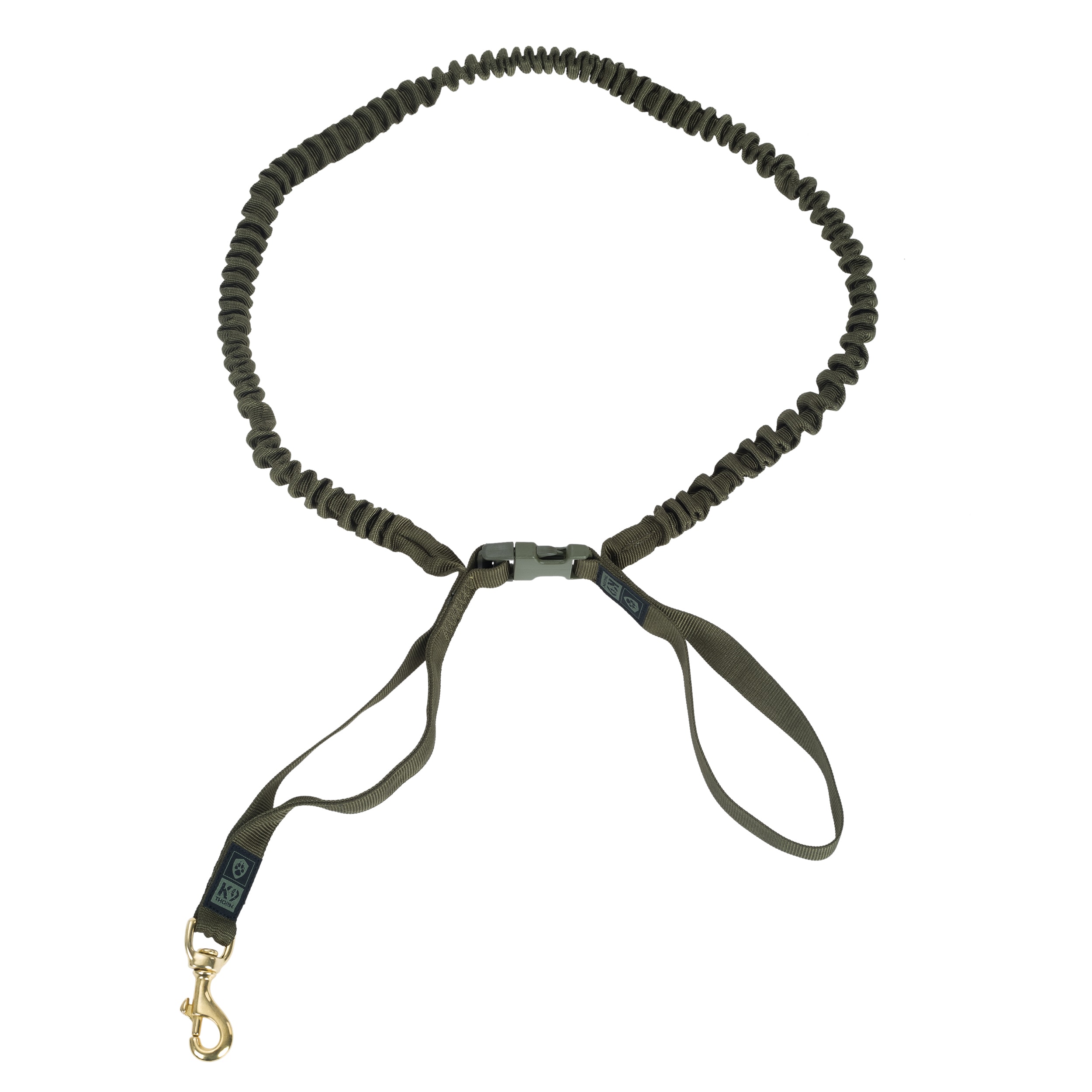 Vodítko K9 Thorn s tlumičem olivové - 272 cm