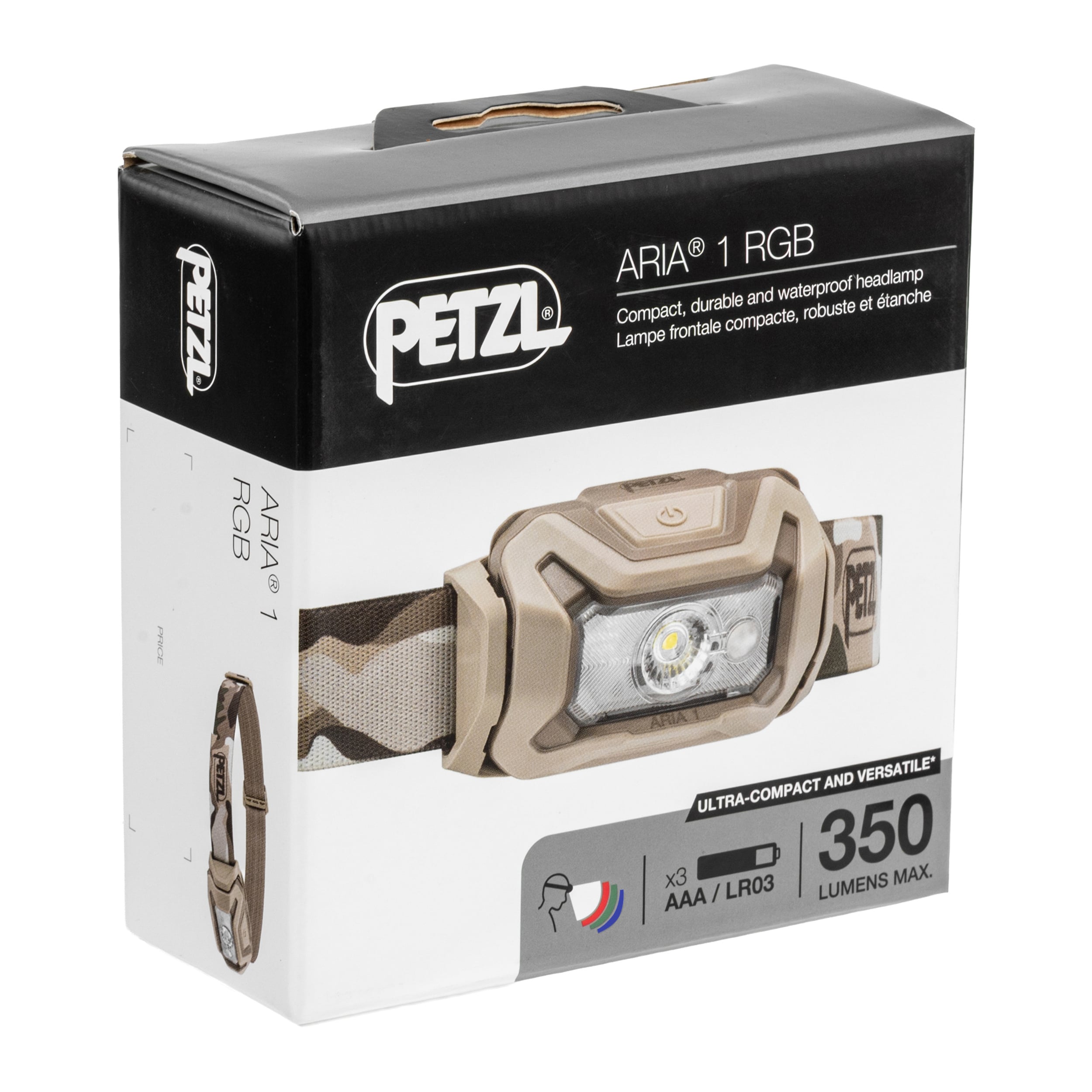 Čelovka Petzl Aria 1 RGB New Camo – 350 lumenů