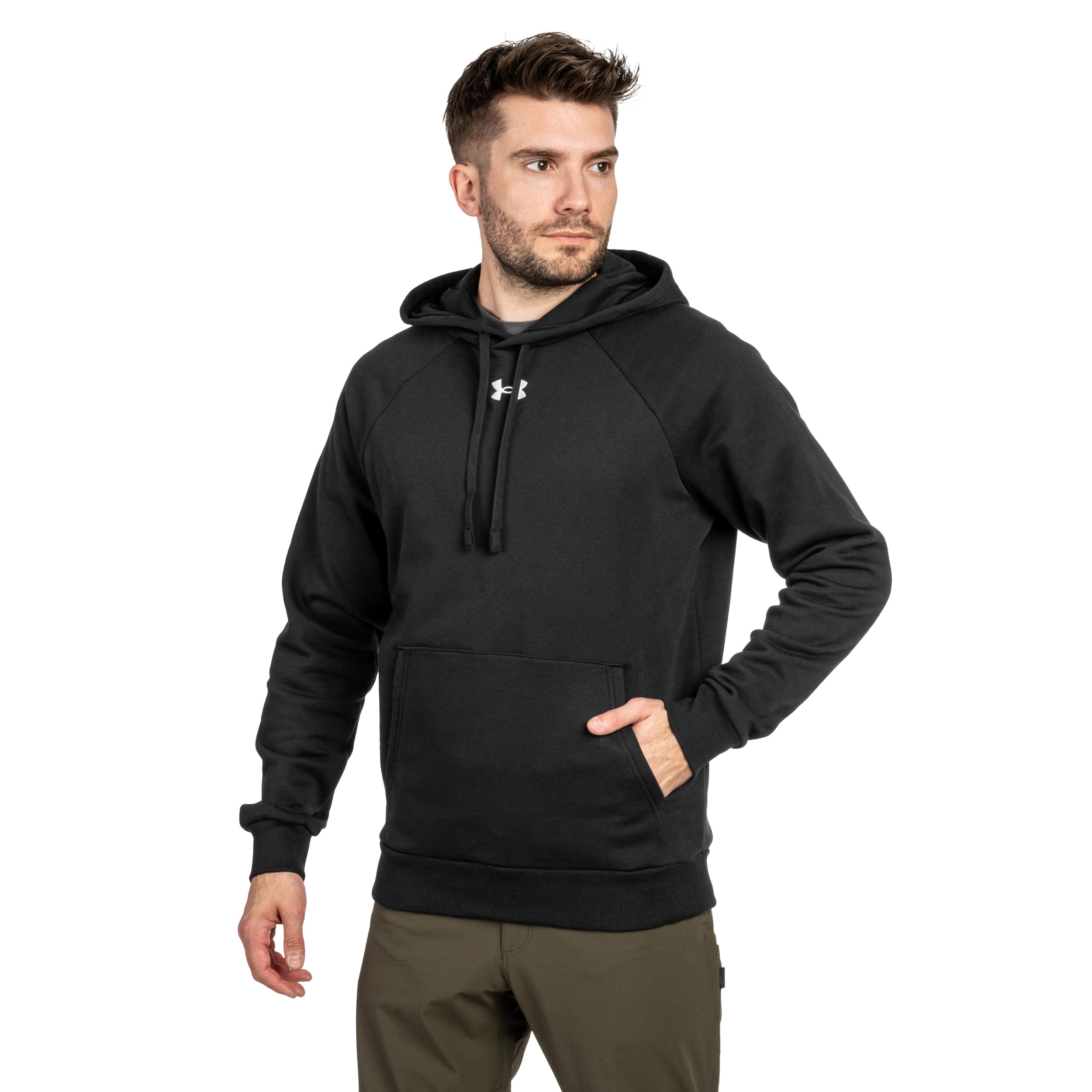 Mikina Under Armour Rival Fleece - Black/White
