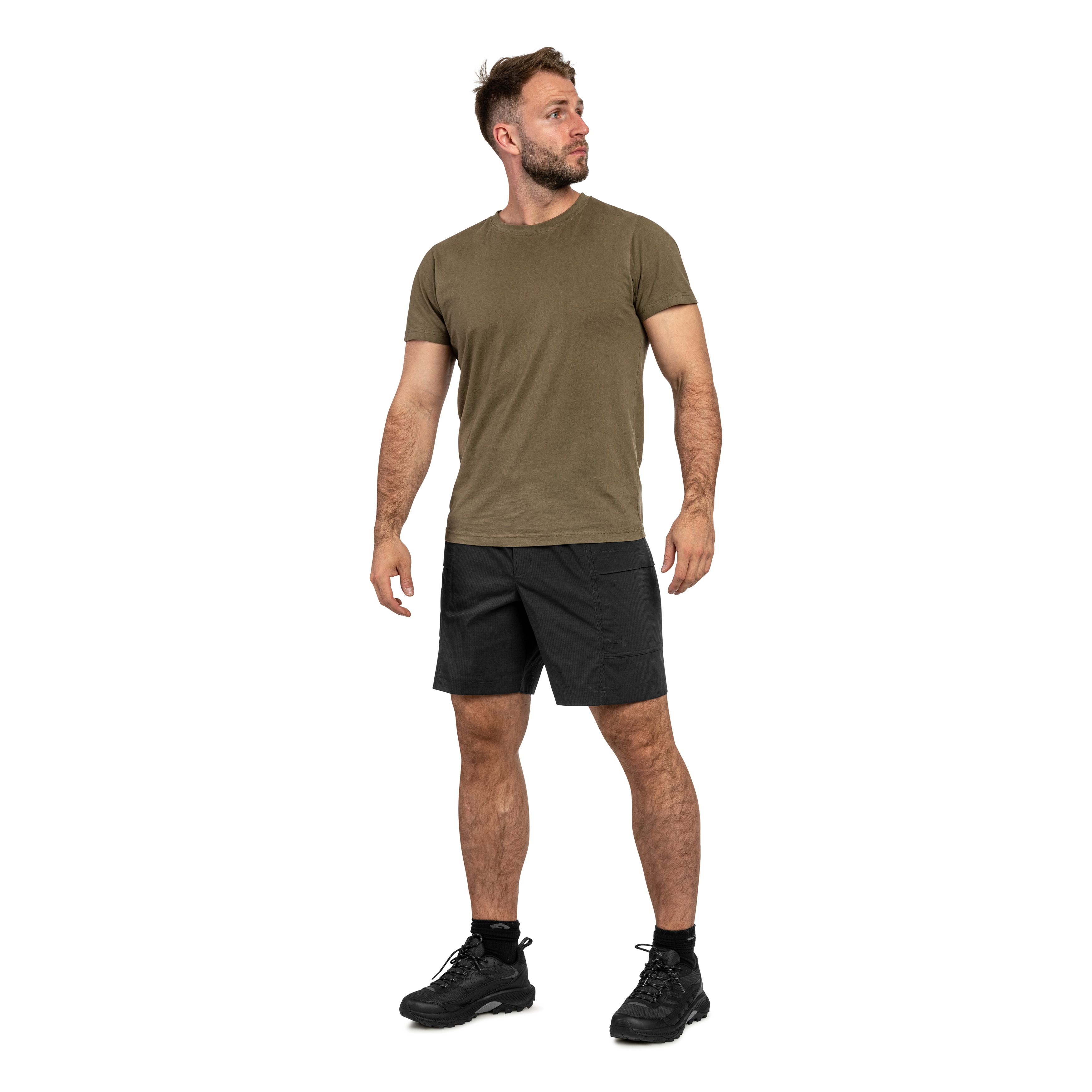 Kraťasy Under Armour Explor Hike - Anthracite/Black
