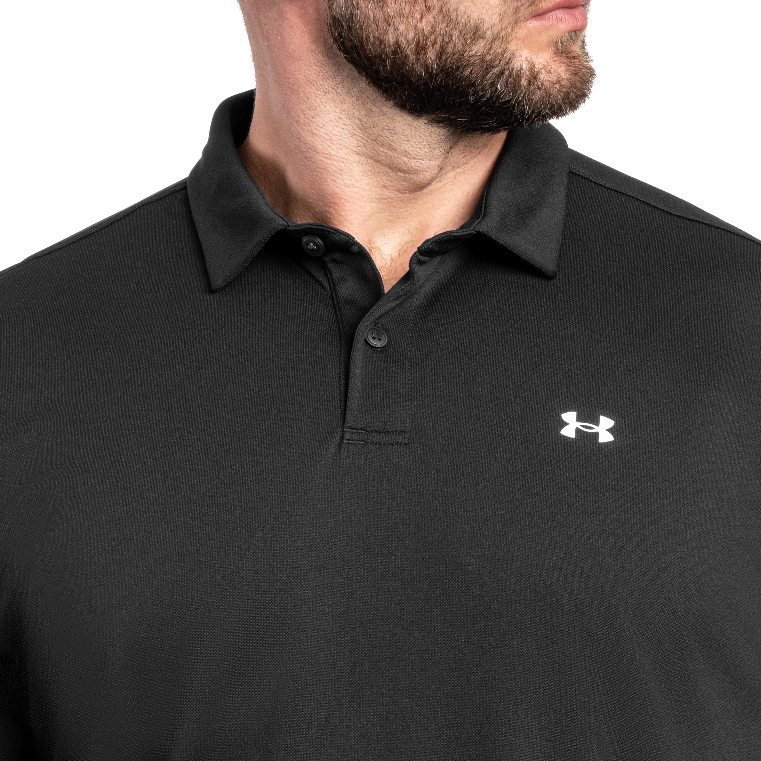 Termoaktivní polo tričko Under Armour Tee To Green Pique - Black/White