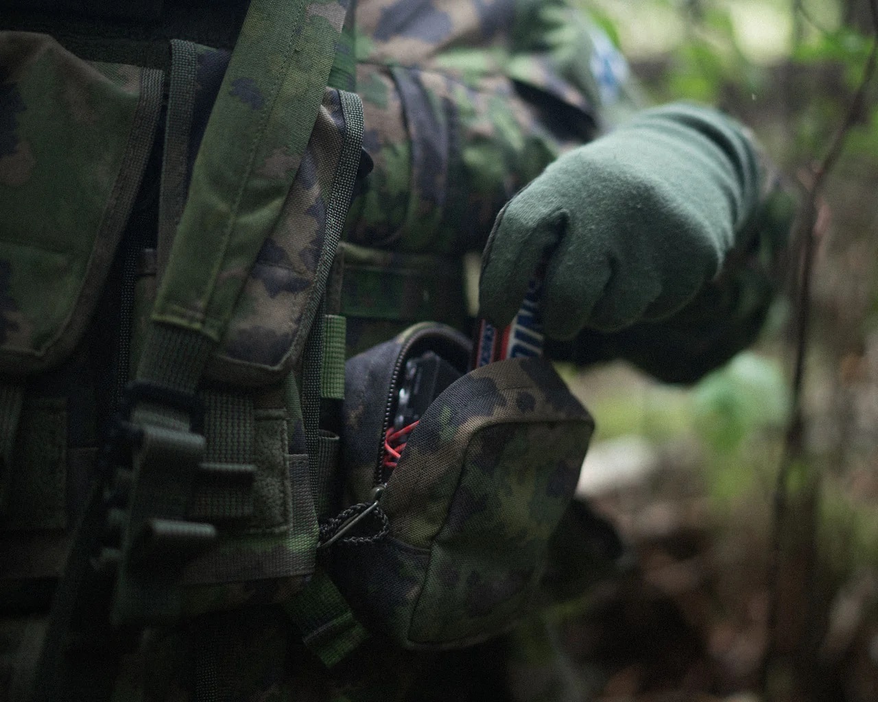 Kapsa Savotta Zipped GP Pouch 2x2 - M05 Woodland