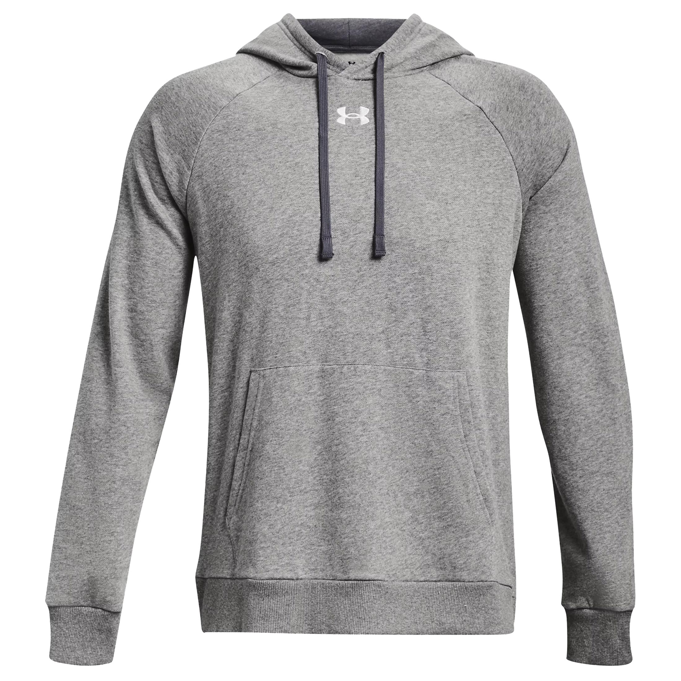 Mikina Under Armour Rival Fleece - Castlerock Light Heather/White
