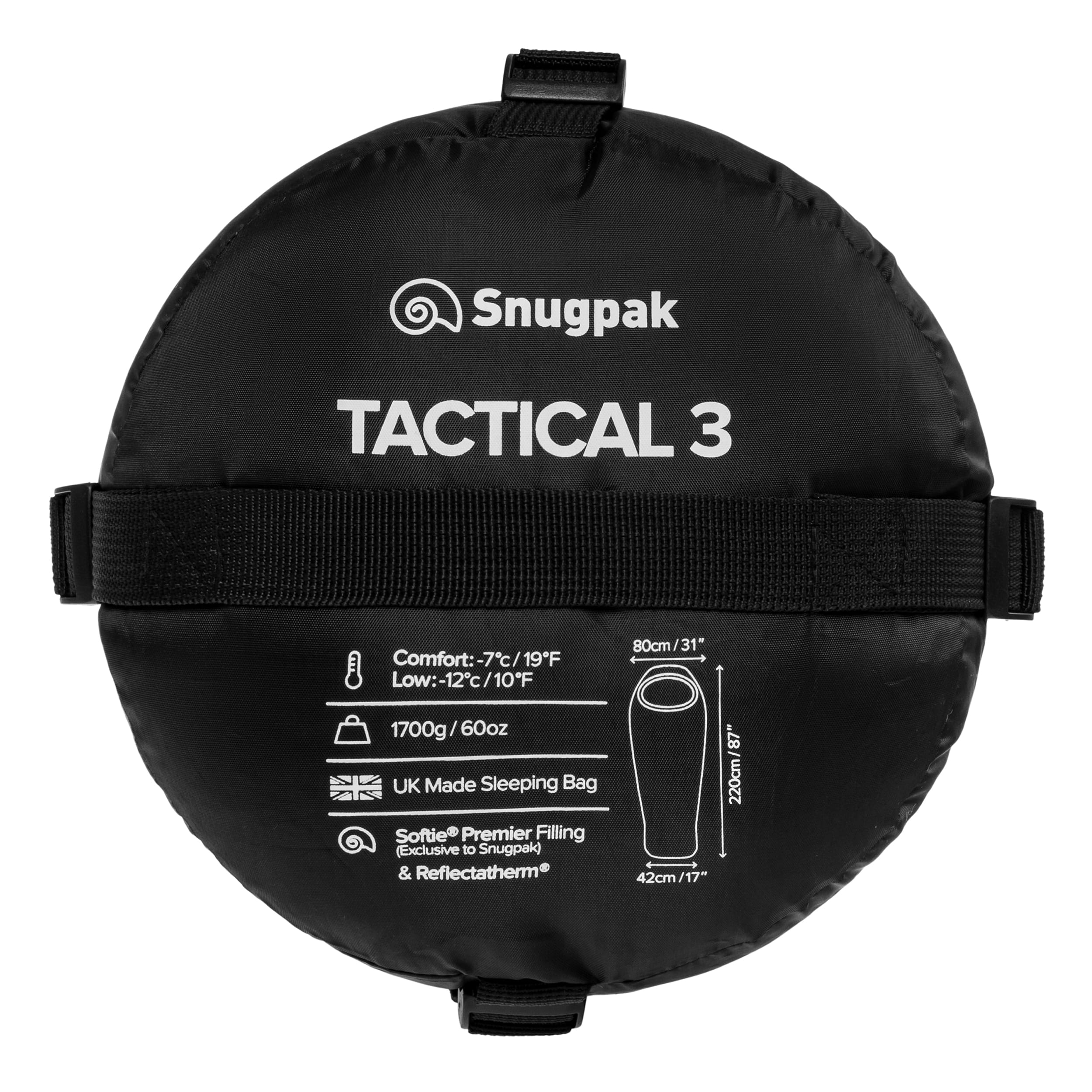 Spací pytel Snugpak Tactical 3 Black - levý
