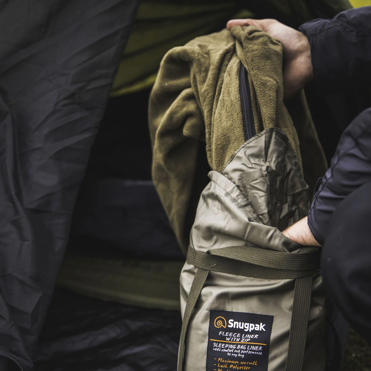 Vložka do spacího pytle Snugpak Fleece Liner Zipper - Olive