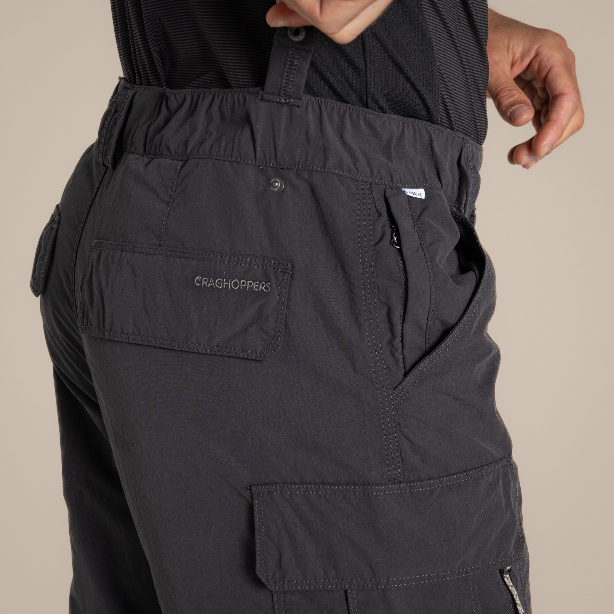 Kalhoty Craghoppers NosiLife Convertible Cargo III - Black Pepper