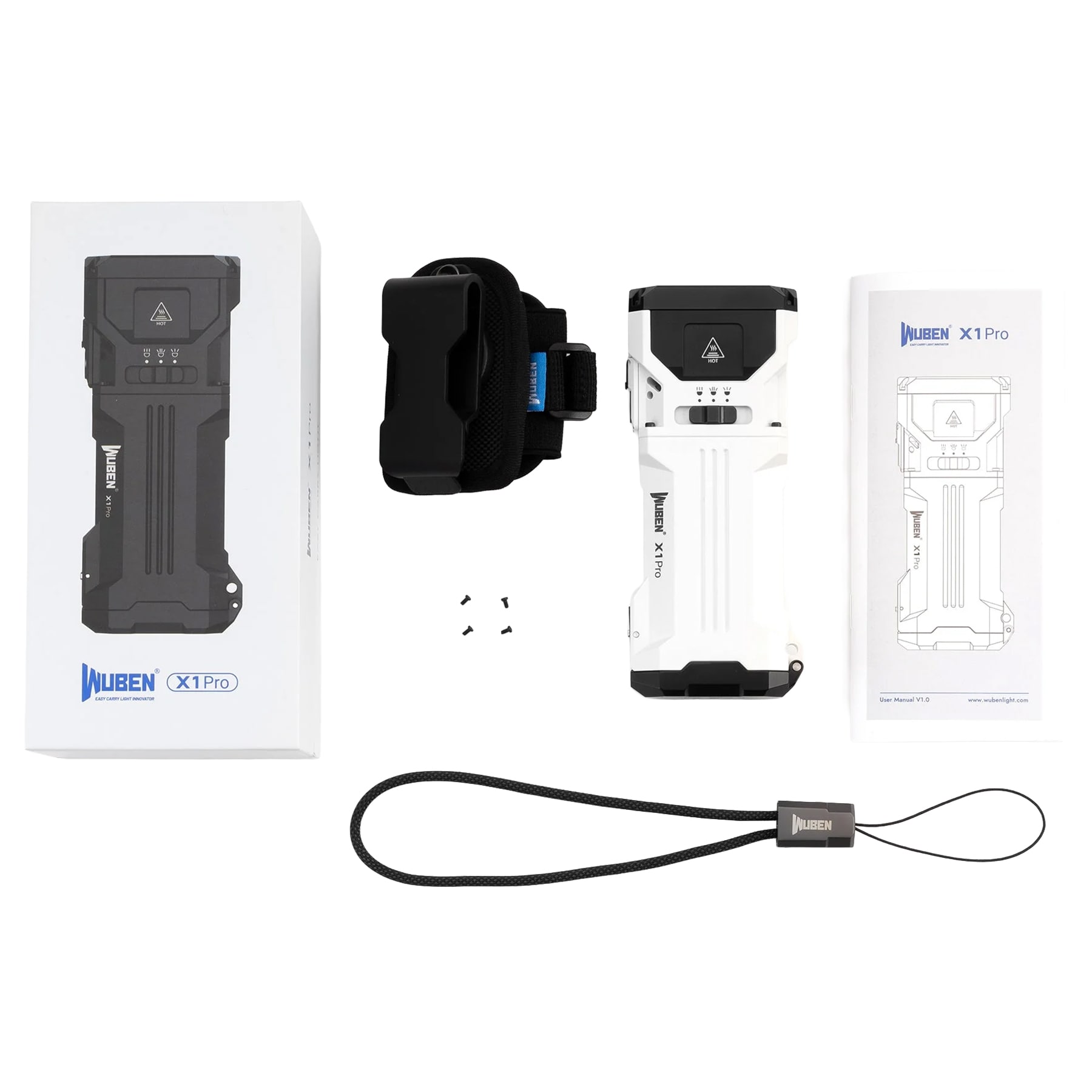 Svítilna Wuben X1 Pro White s funkcí powerbanky – 12 300 lumenů