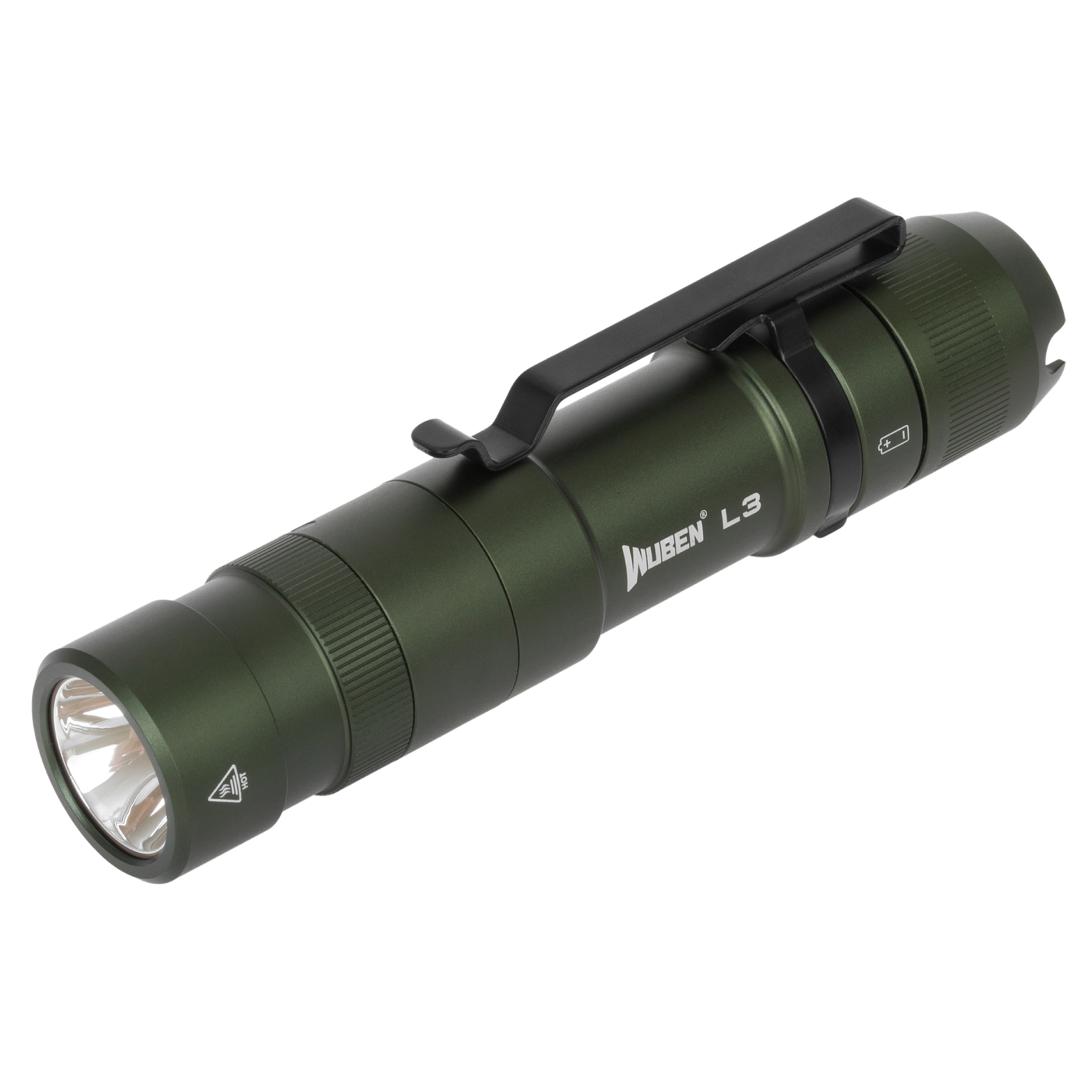 Svítilna Wuben L3 Army Green s funkcí powerbanky – 3000 lumenů
