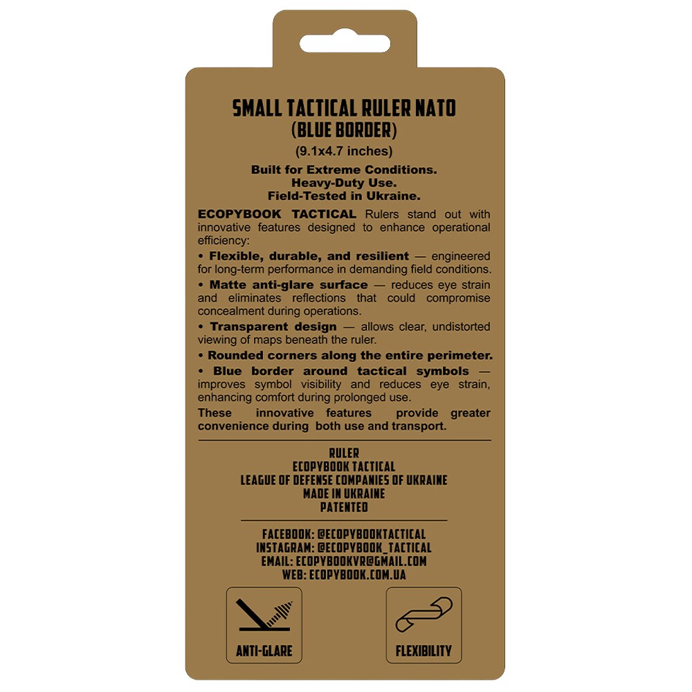 Pravítko M-Tac Small Tactical Ruler NATO - Blue