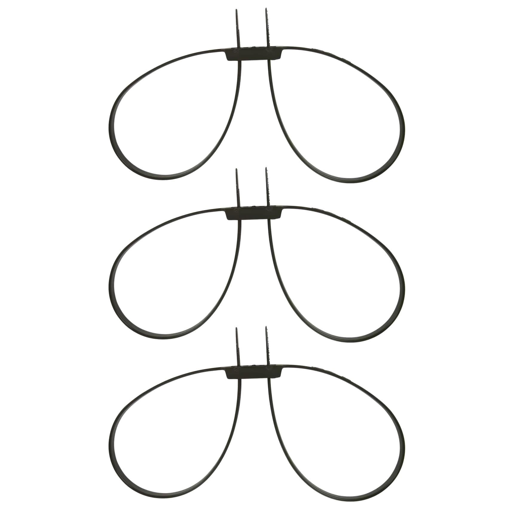 Jednorázová nylonová pouta HPE Black - 3 ks