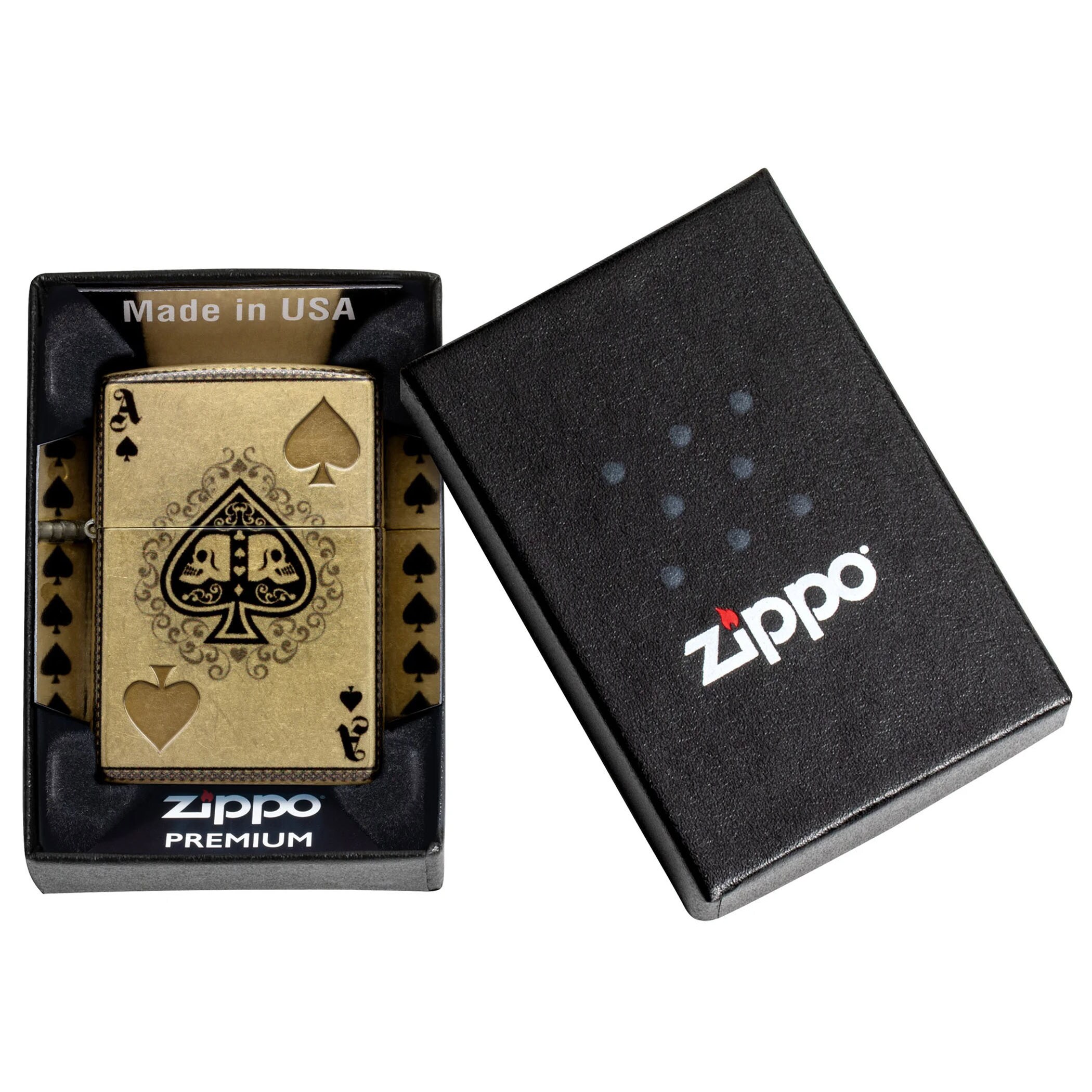 Benzínový zapalovač Zippo Ace of Skulls