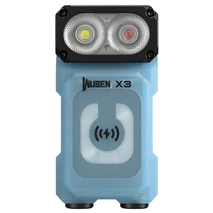 Svítilna Wuben X3 Pro Blue + hliníková nabíjecí krabička - 700 lumenů
