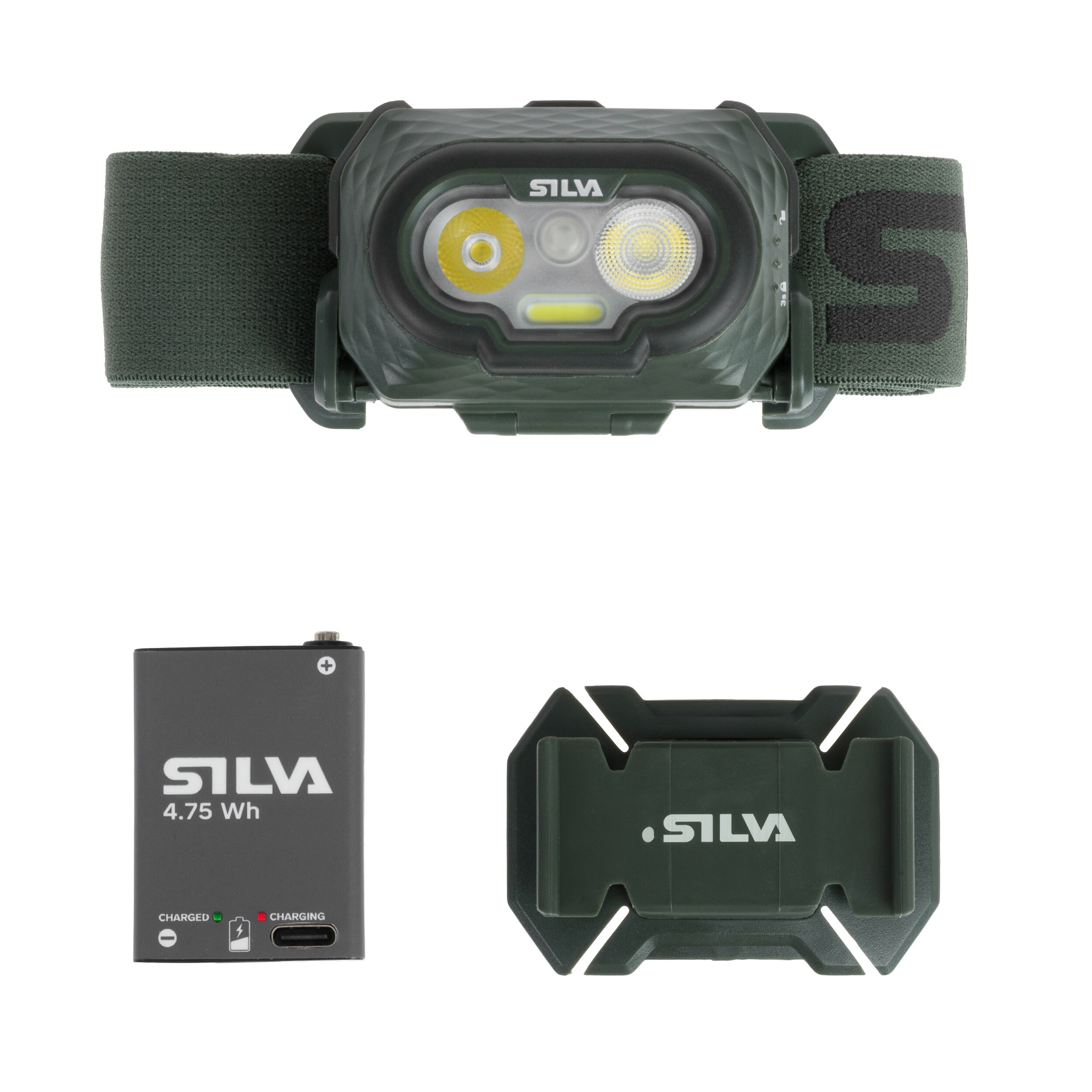 Čelová svítilna Silva Discover Hybrid Green – 500 lumenů