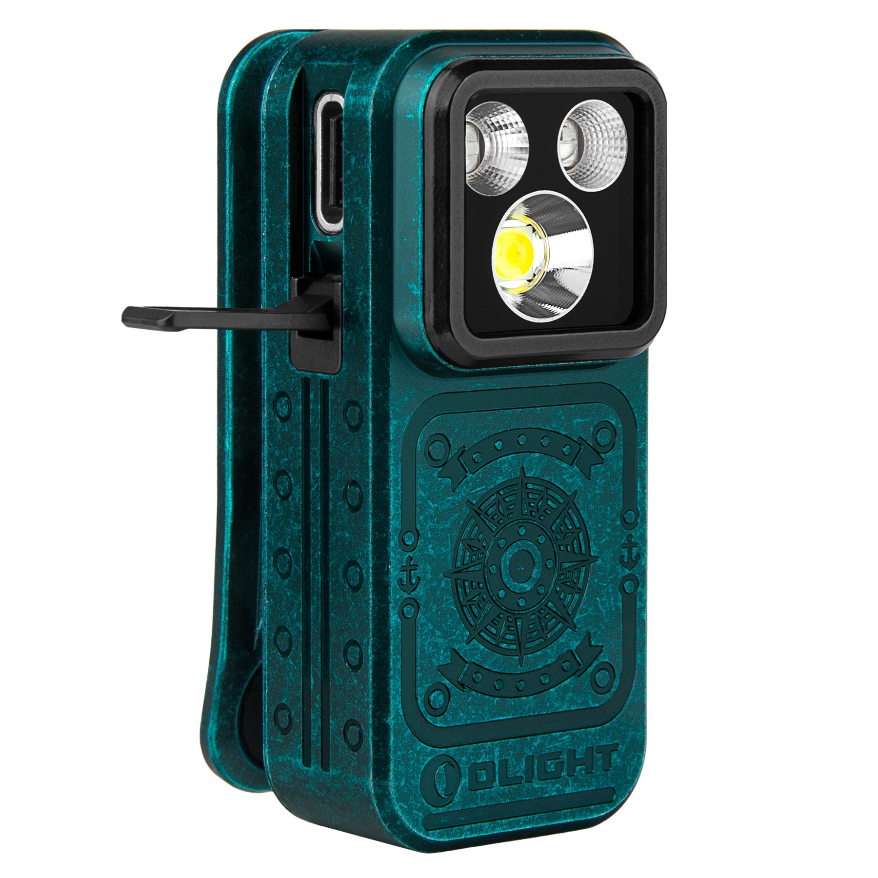 Akumulátorová svítilna Olight Oclip Pro S Sunken Artifact - 600 lumenů