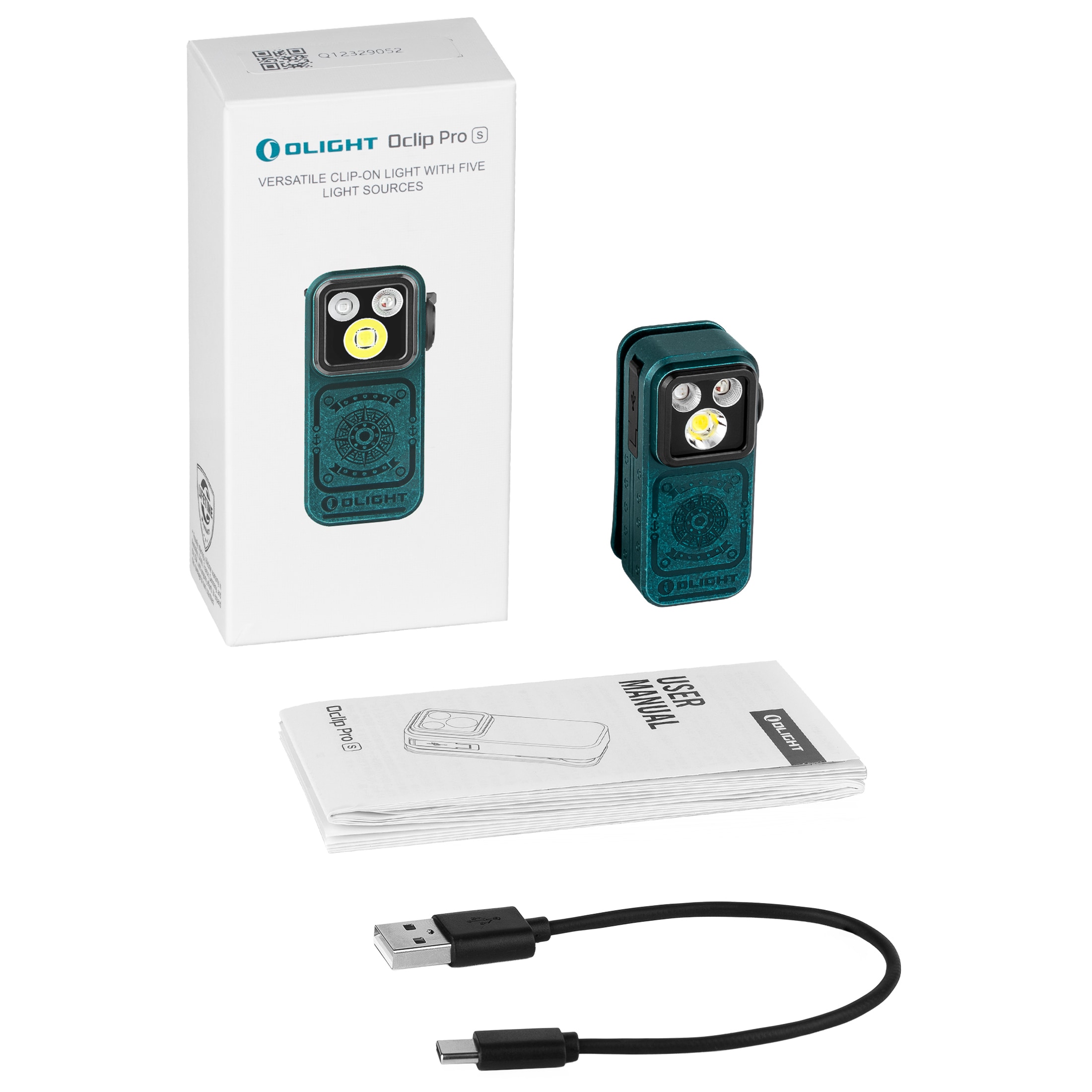 Akumulátorová svítilna Olight Oclip Pro S Sunken Artifact - 600 lumenů