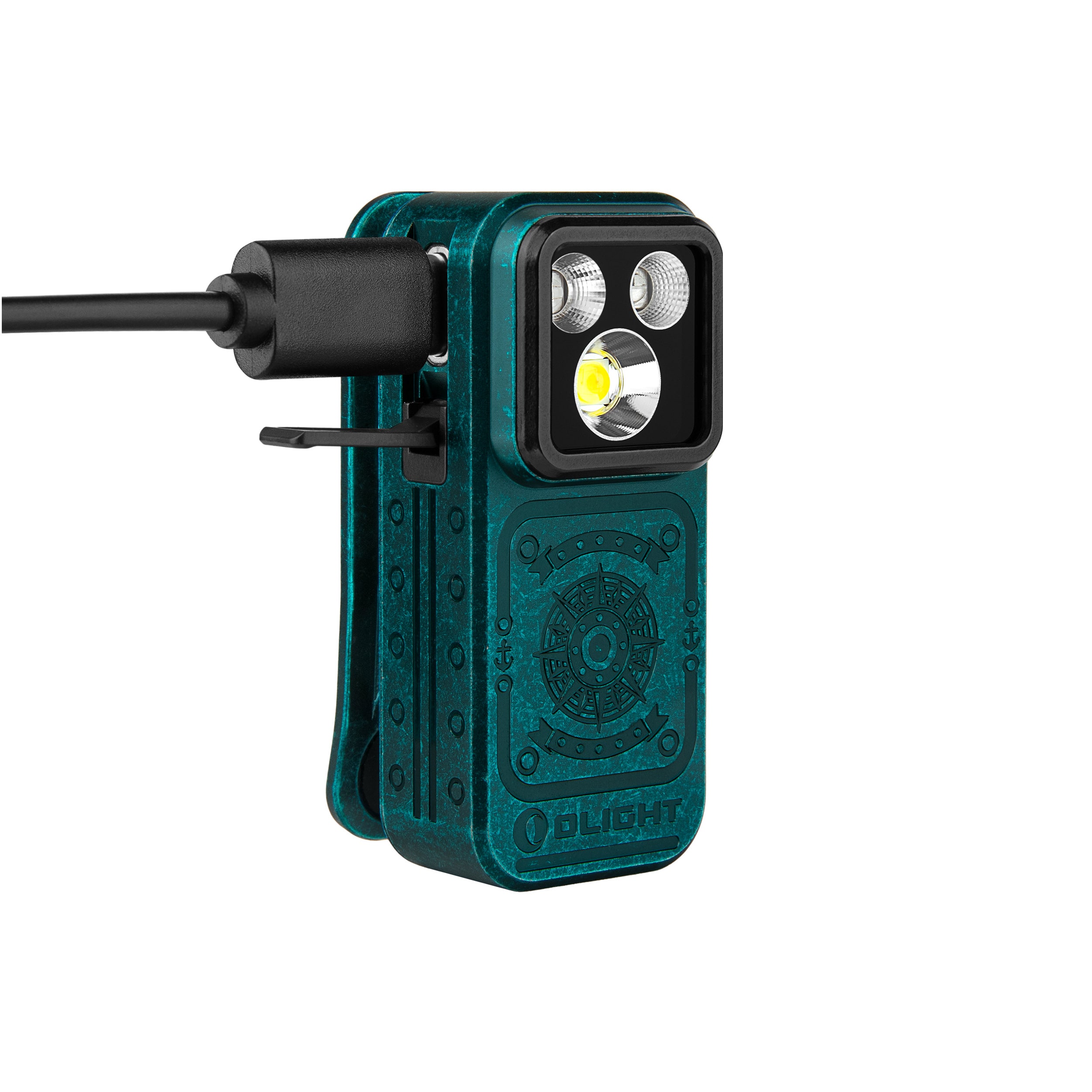 Akumulátorová svítilna Olight Oclip Pro S Sunken Artifact - 600 lumenů
