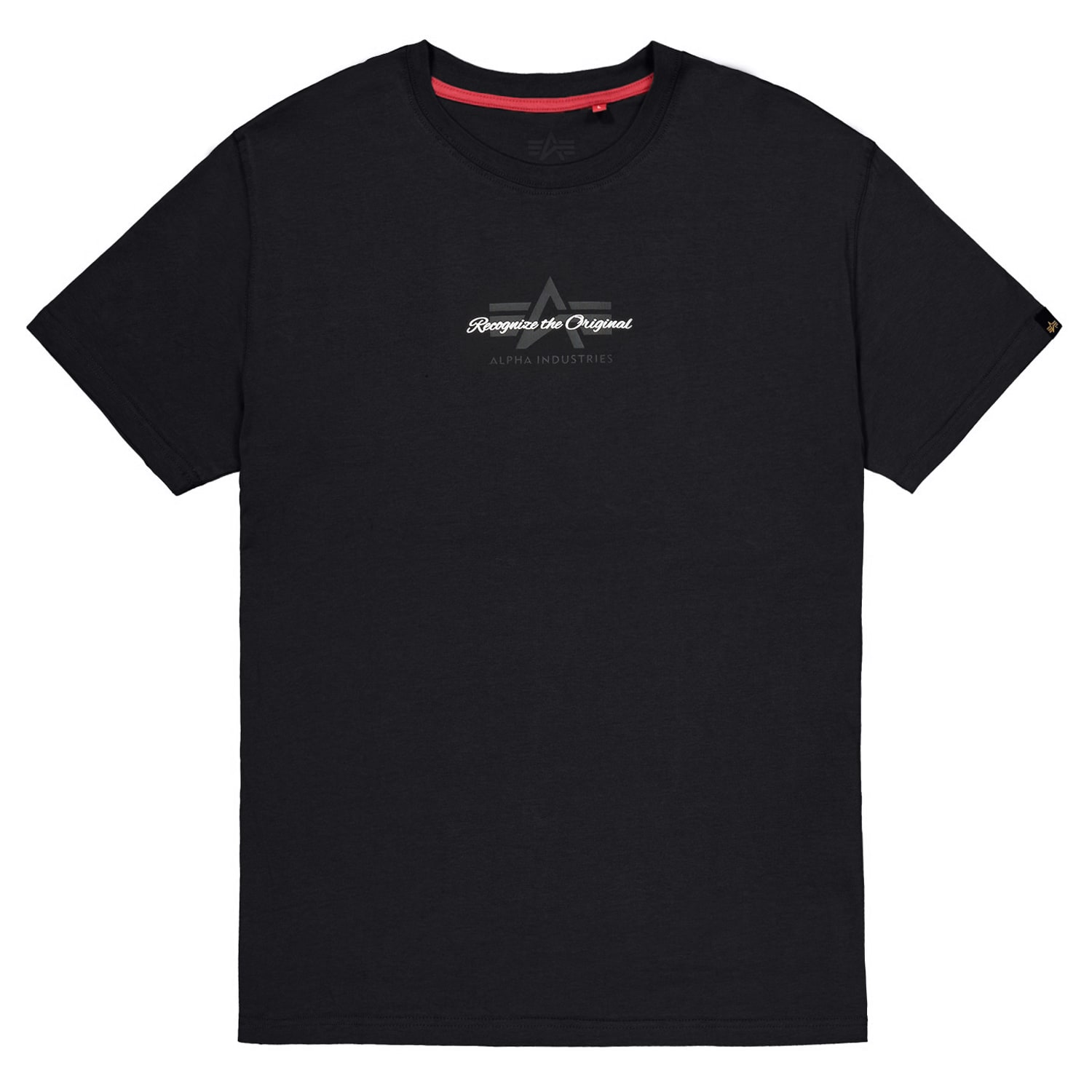 Tričko Alpha Industries Foam Middle Logo - Black