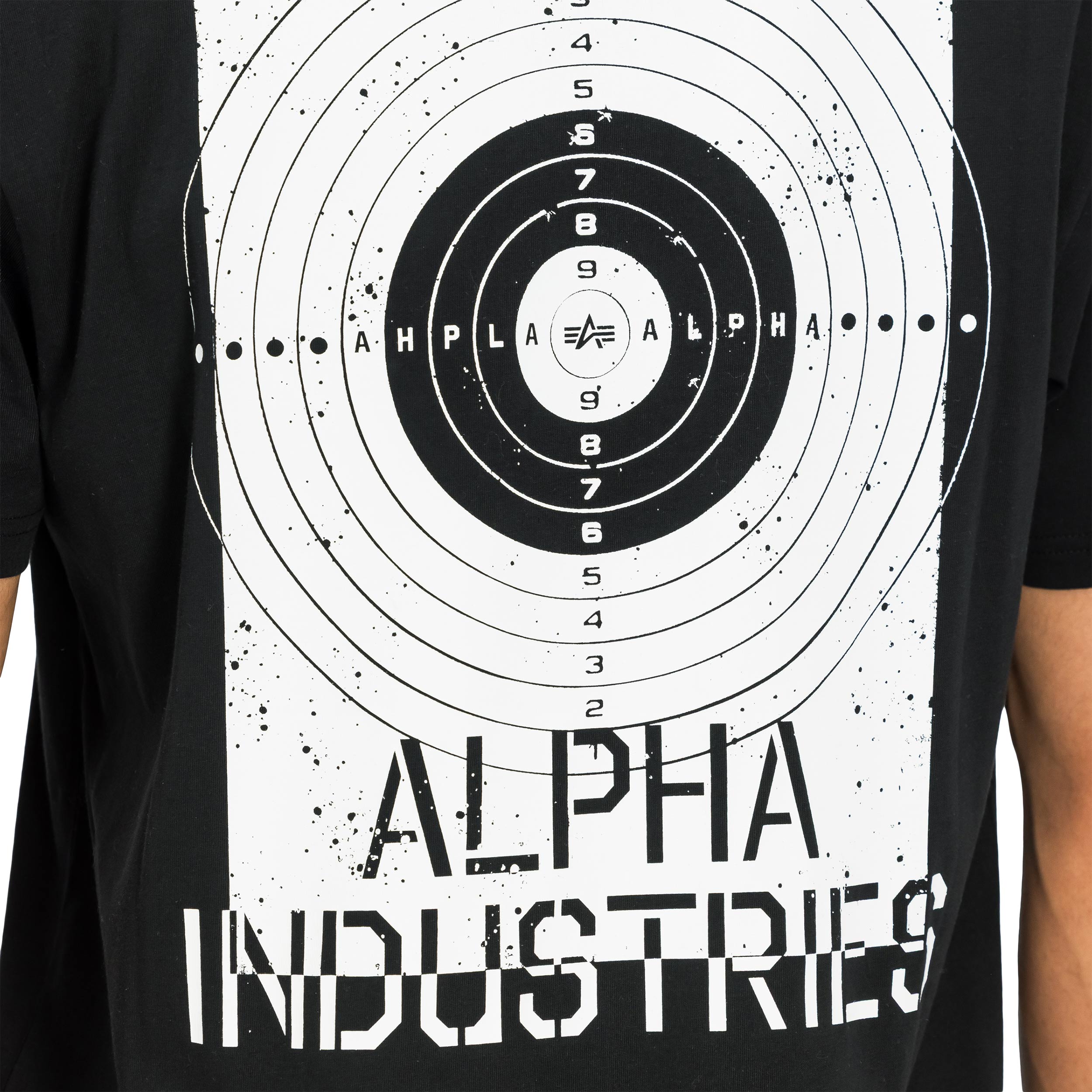 Tričko Alpha Industries Target Backprint – Black