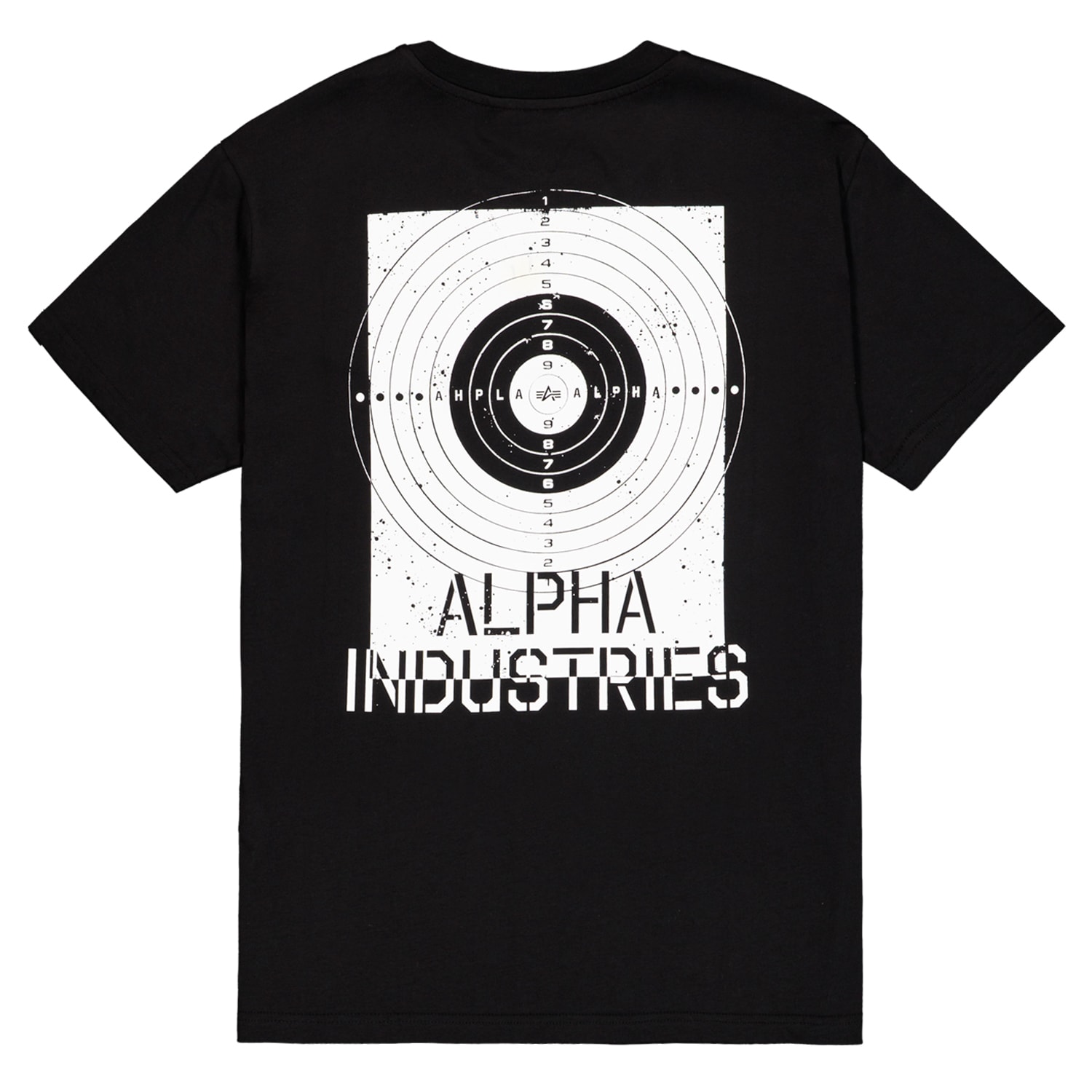 Tričko Alpha Industries Target Backprint – Black