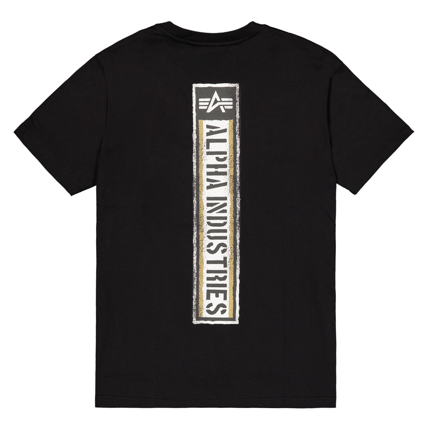 Tričko Alpha Backprint Vintage Panel - Black