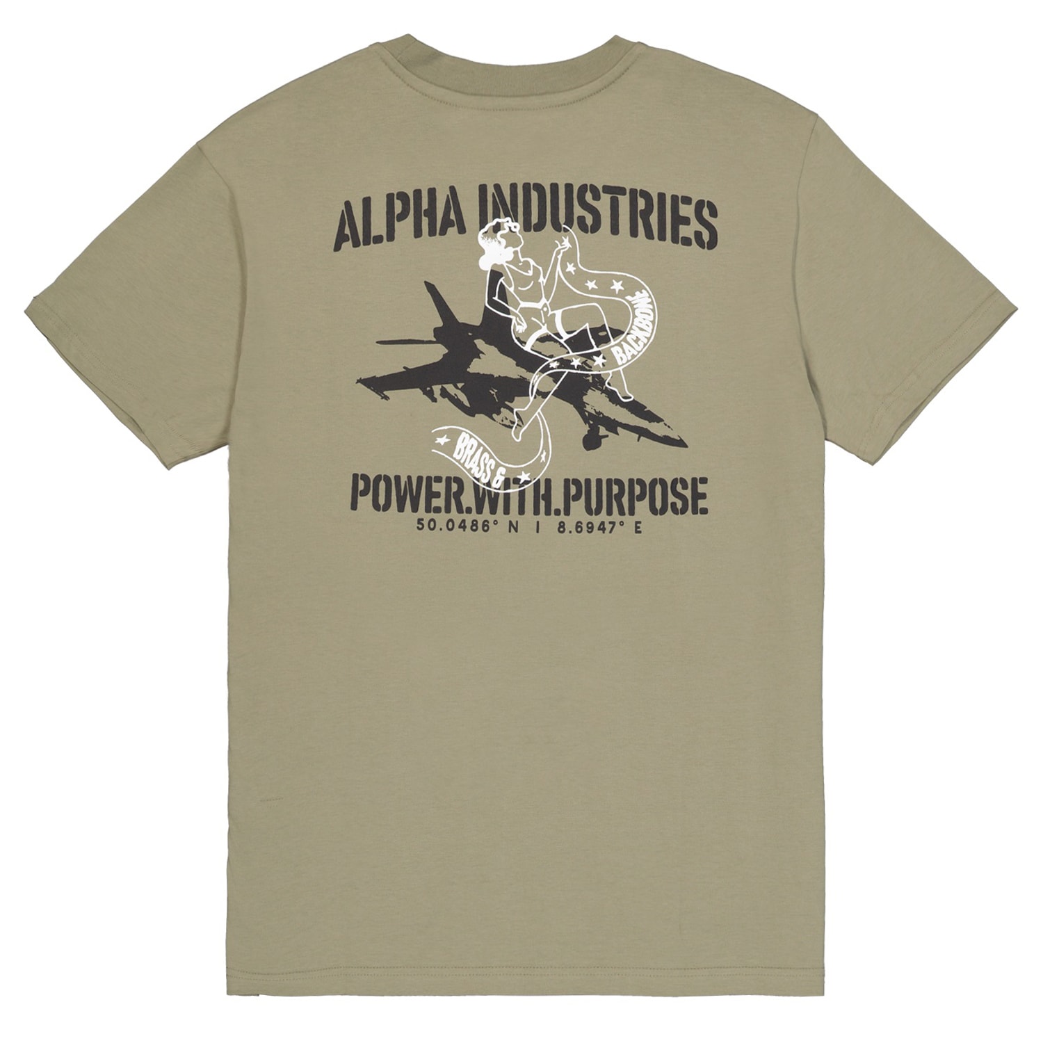 Tričko Alpha Industries Noseart Backprint - Olive
