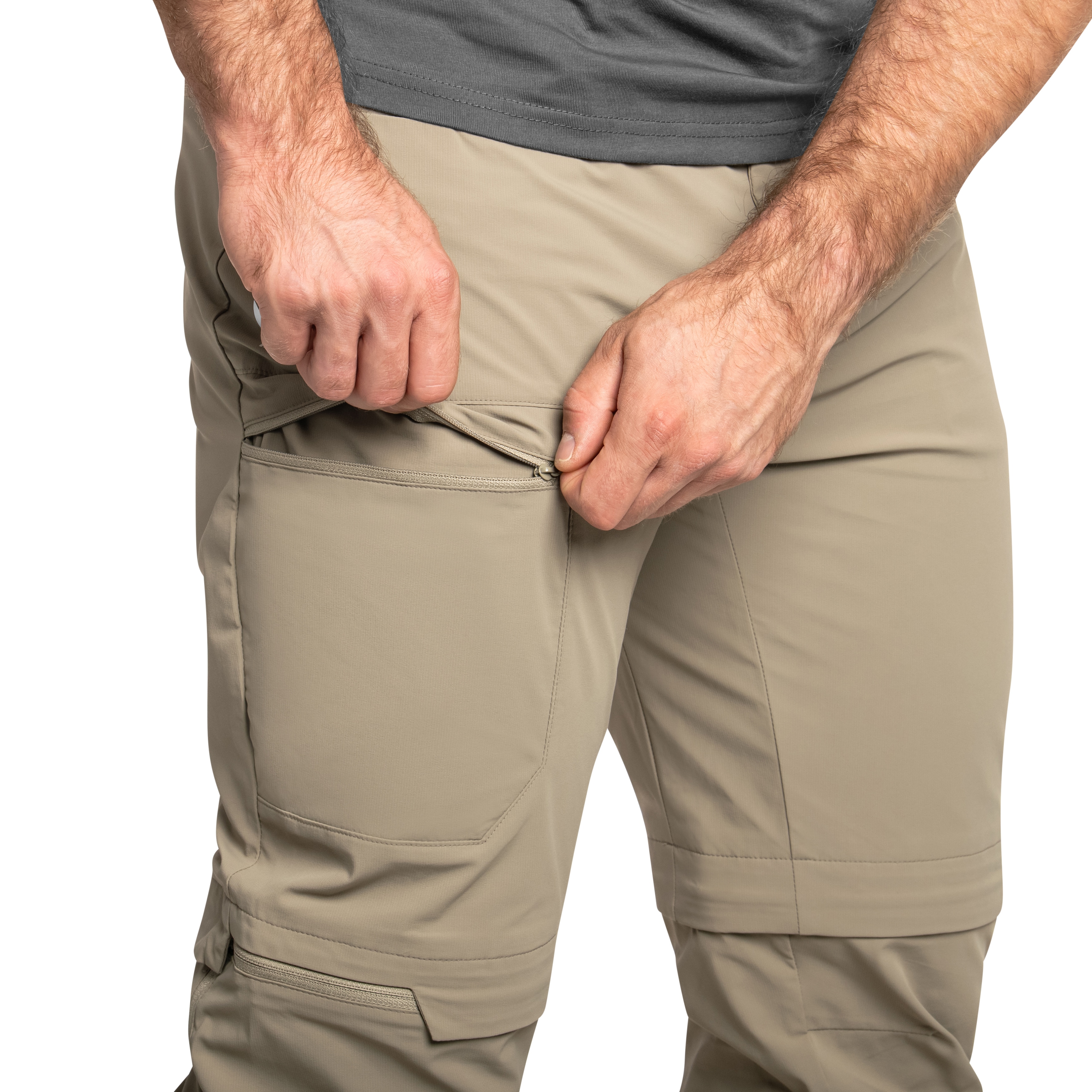 Kalhoty Millet Ubic Stretch Zip Off - Beige