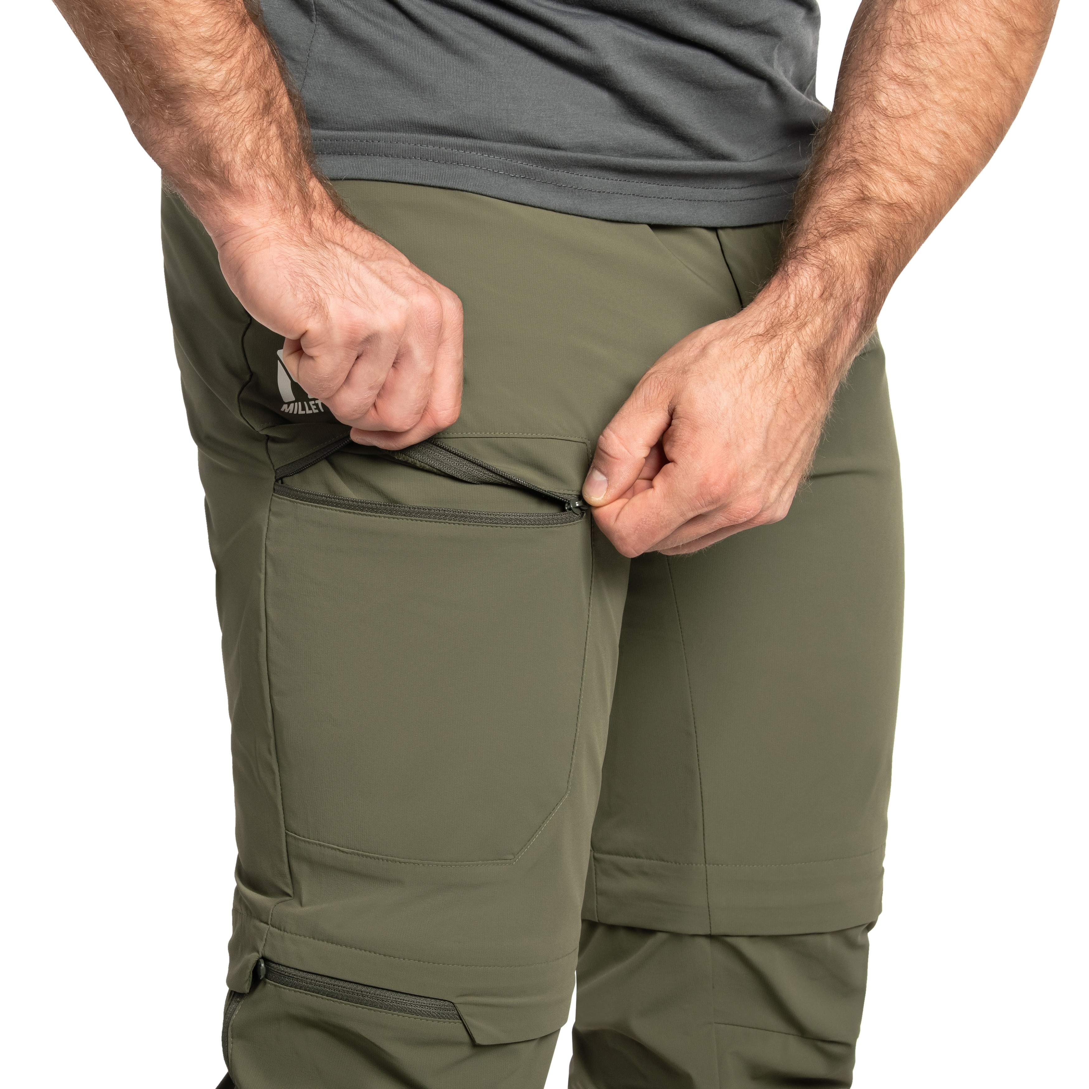 Kalhoty Millet Ubic Stretch Zip Off - Khaki