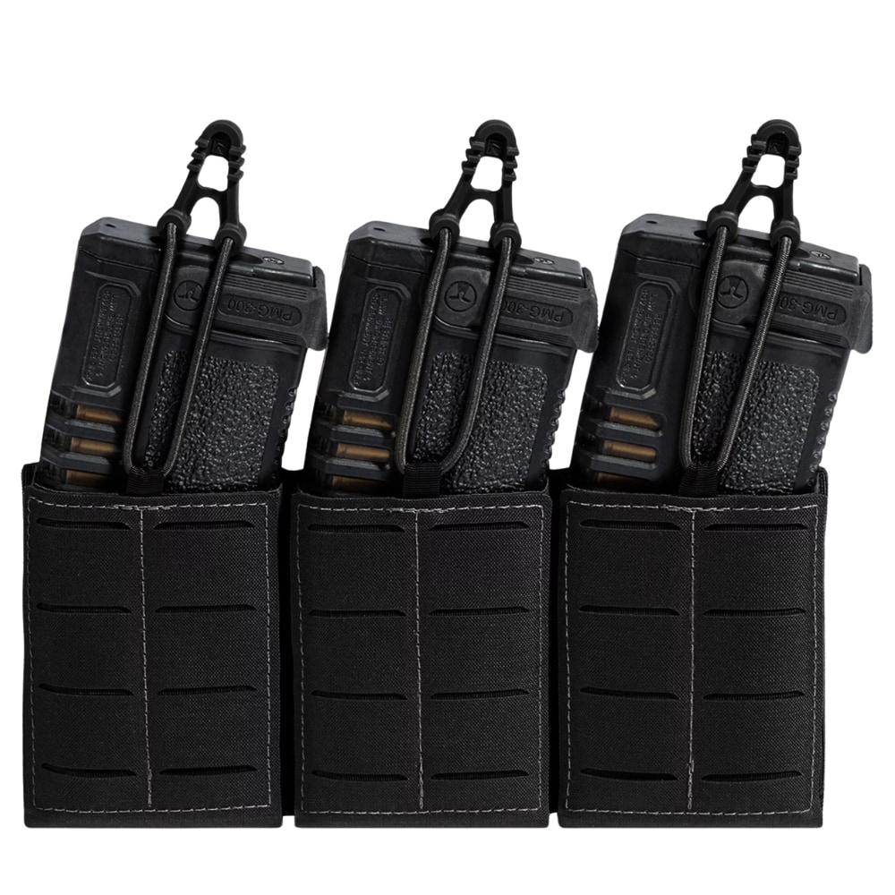 Trojitá sumka na puškový zásobník Lindnerhof Rifle Magazine Pouch AR15 Triple MX416-3 - Black
