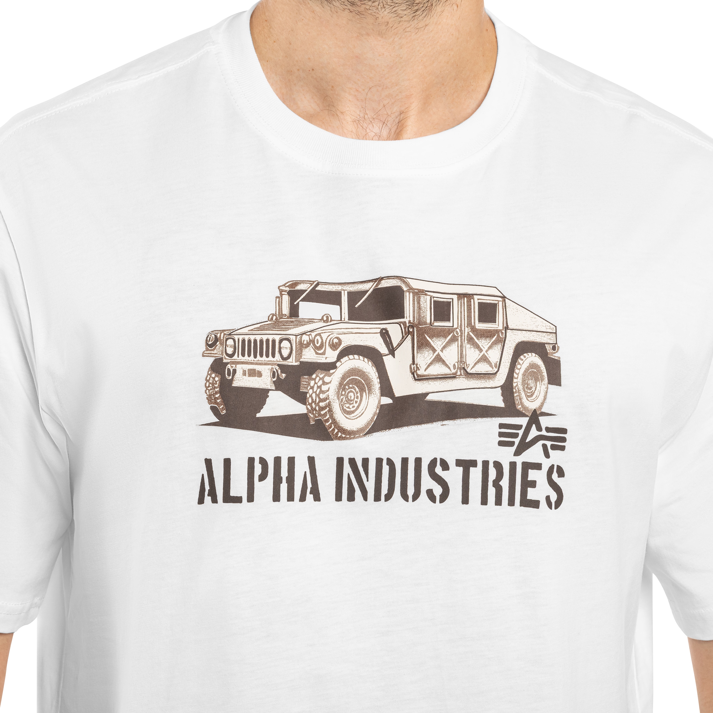 Tričko Alpha Industries Humvee - White