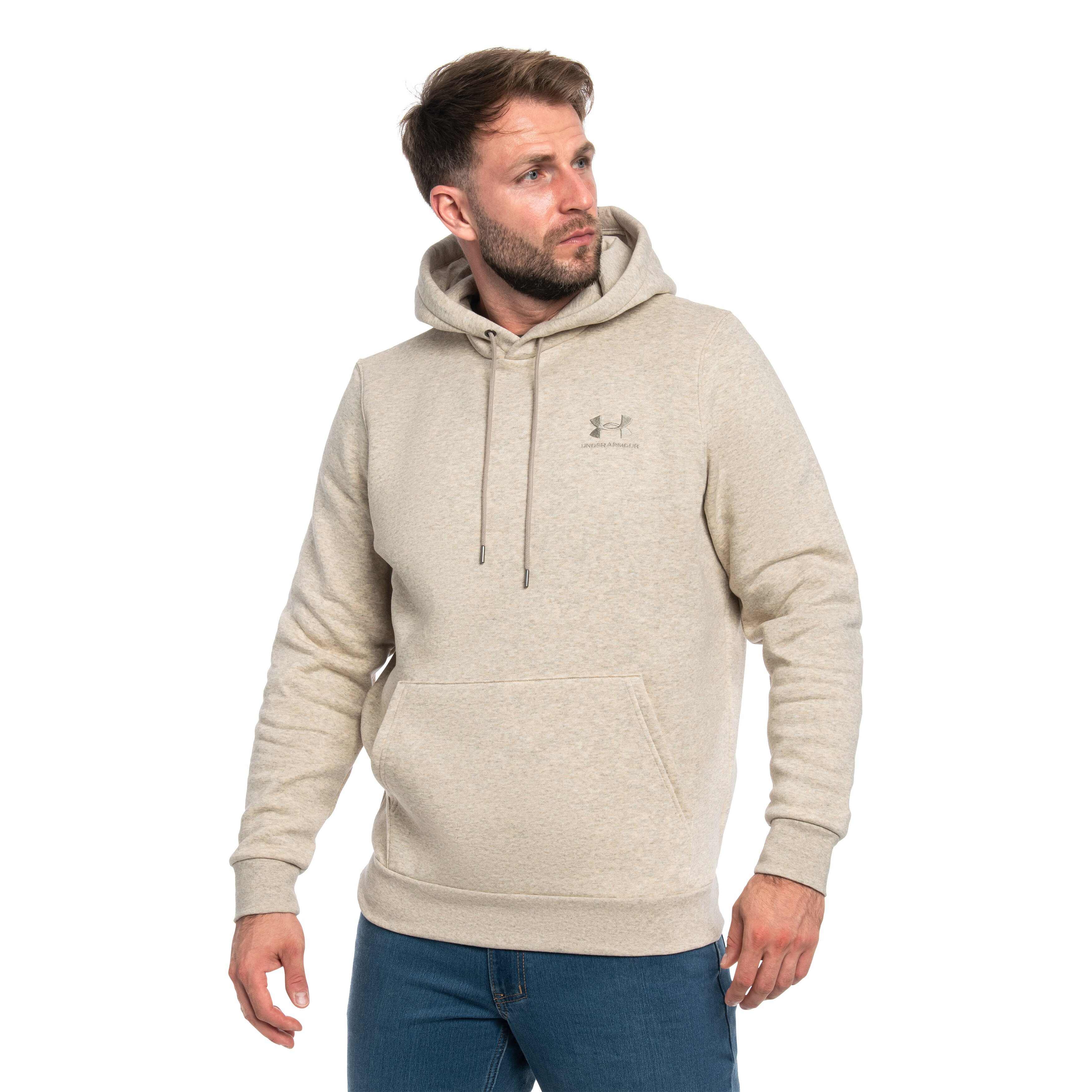 Bluza Under Armour Icon Fleece Hoodie - Timberwolf Taupe Light Hthr/Timberwolf Taupe