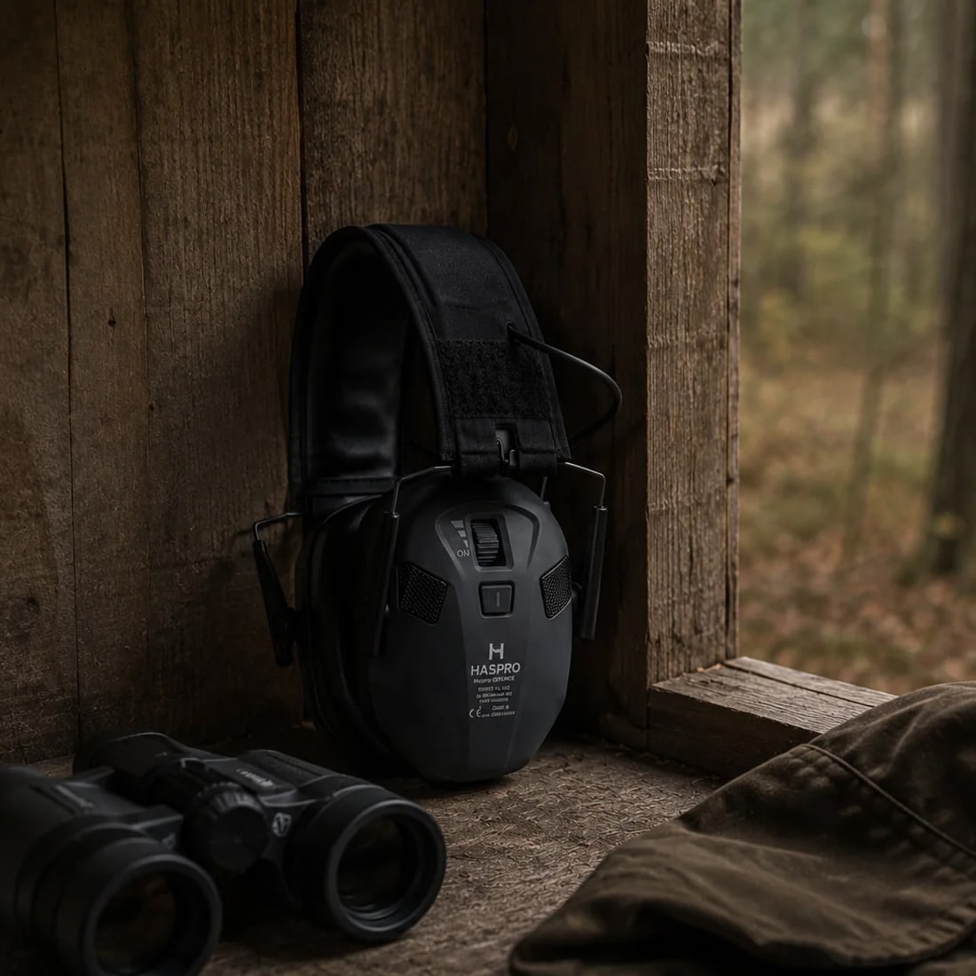 Aktivní chrániče sluchu Haspro Defence - Black