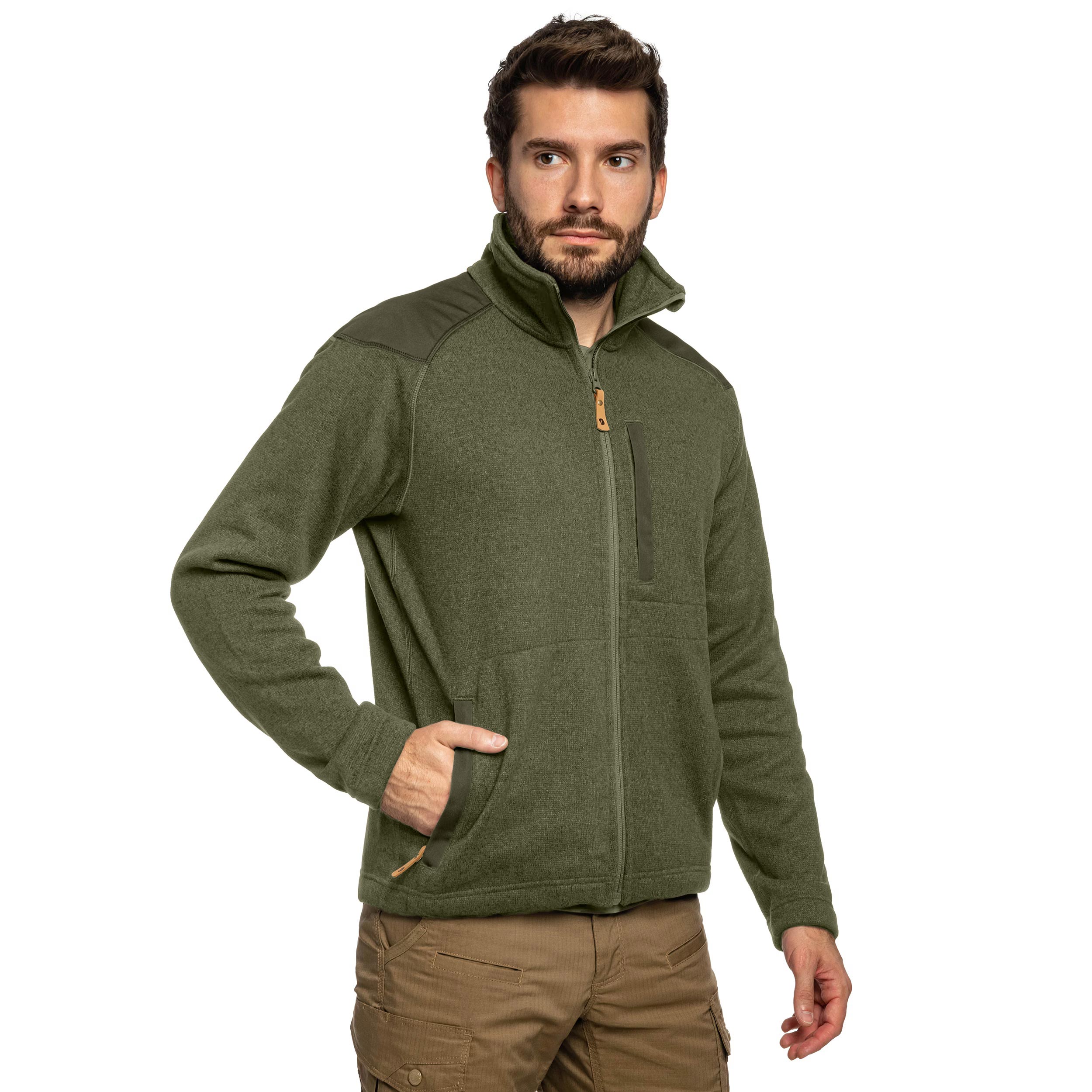 Fleecová mikina Fjallraven Buck Fleece - Laurel Green/Deep Forest