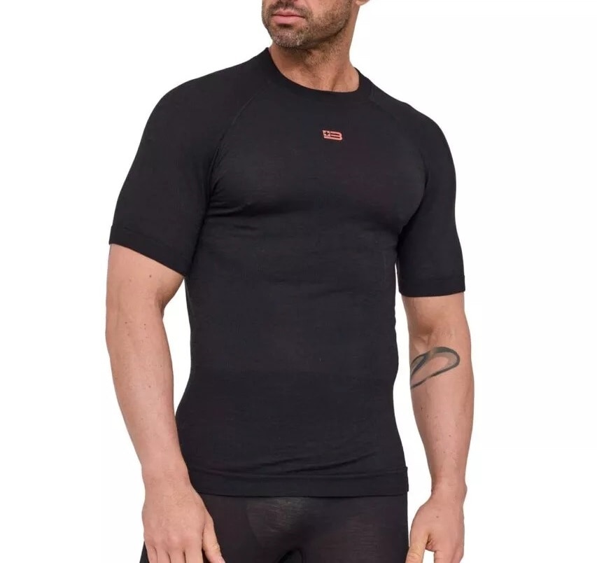 Termoaktivní tričko Brubeck Active Merino - Černá