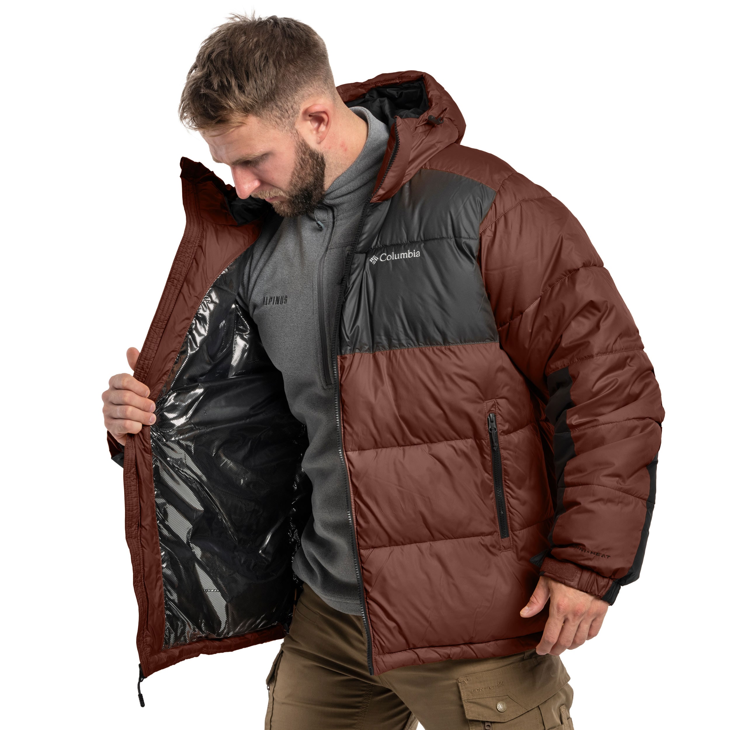 Bunda Columbia Pike Lake II Hooded Jacket - Tobacco/Black