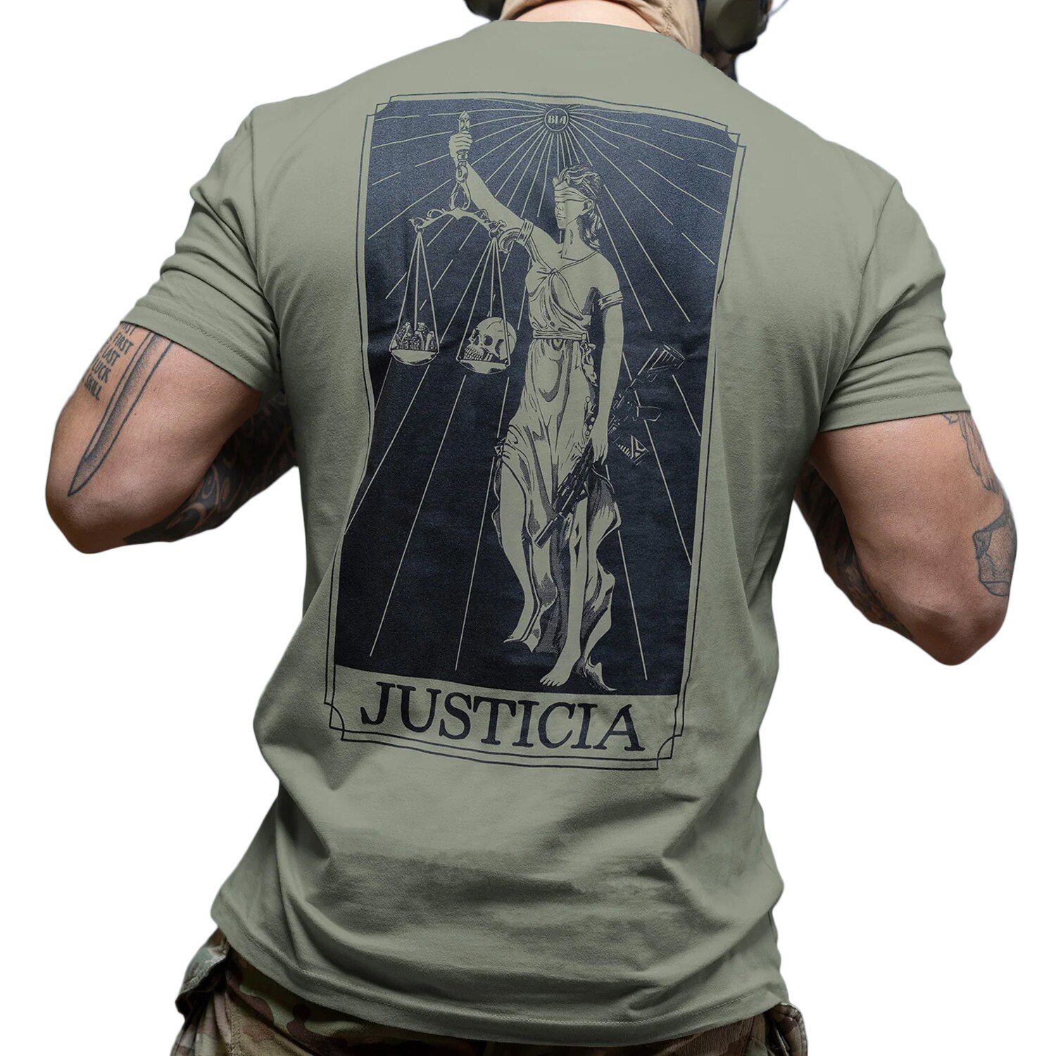 Tričko Brothers In Arms Justicia - Olive