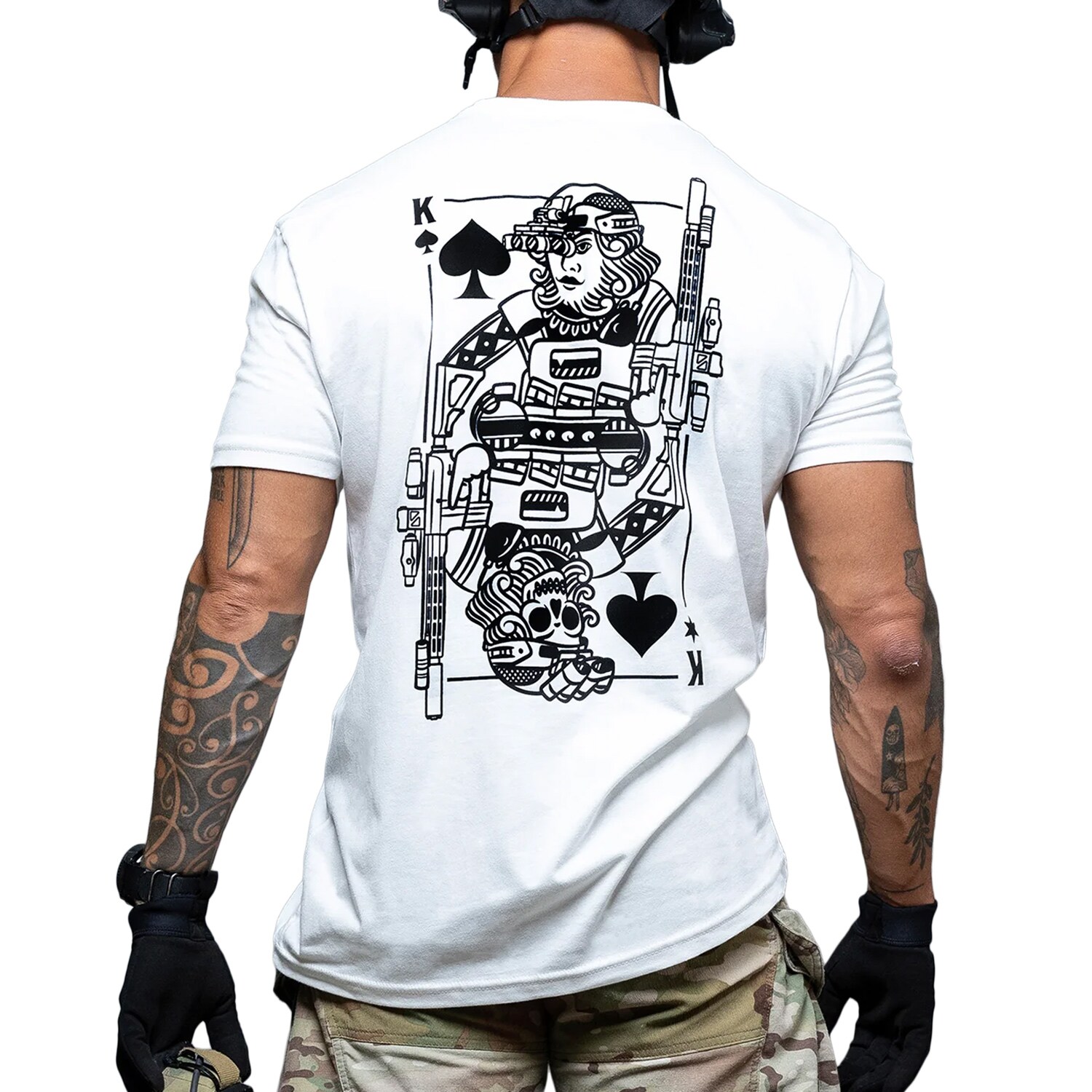 Tričko Brothers In Arms Kings of Spades - White