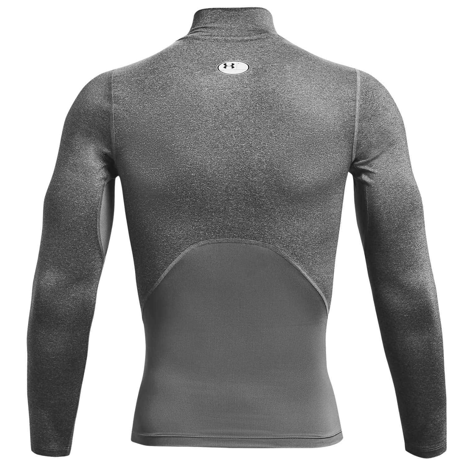 Termo tričko Under Armour HeatGear Compression Mock - Carbon Heather/Black